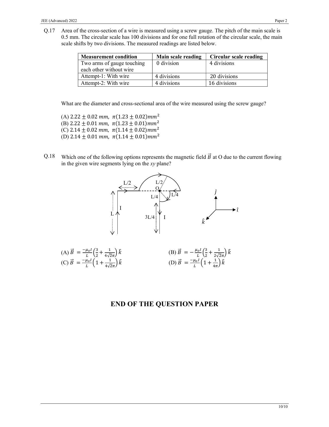 JEE (Advanced) 2022 Paper II - English Question Paper - Page 18