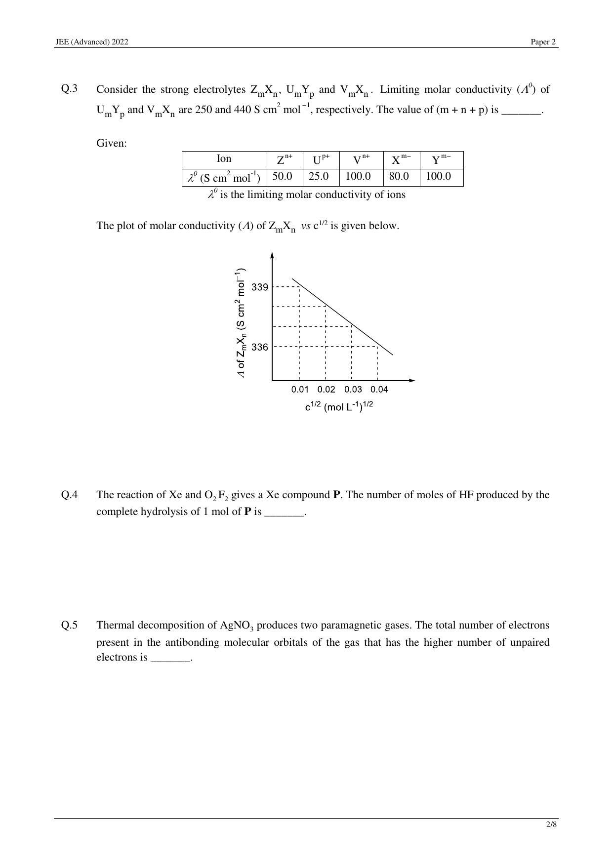 JEE (Advanced) 2022 Paper II - English Question Paper - Page 20