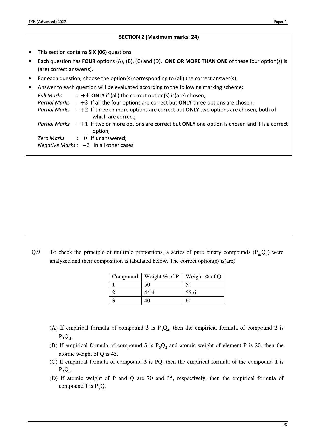 JEE (Advanced) 2022 Paper II - English Question Paper - Page 22