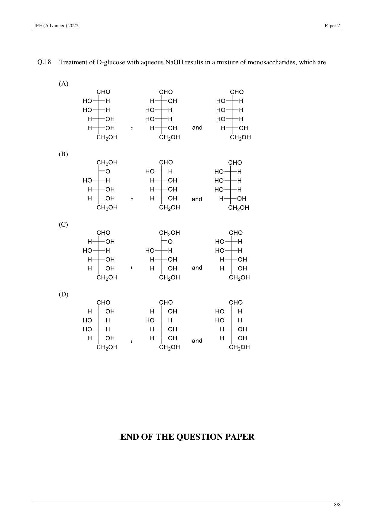 JEE (Advanced) 2022 Paper II - English Question Paper - Page 26