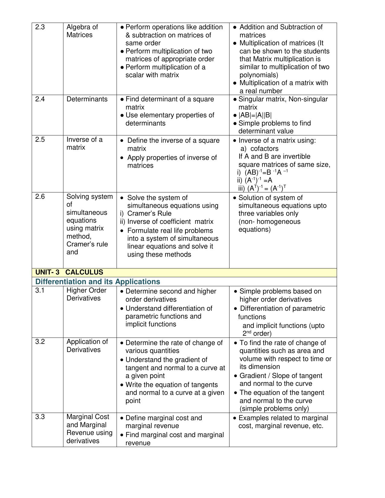 CBSE Class 11 & 12 Applied Mathematics Syllabus - Page 14