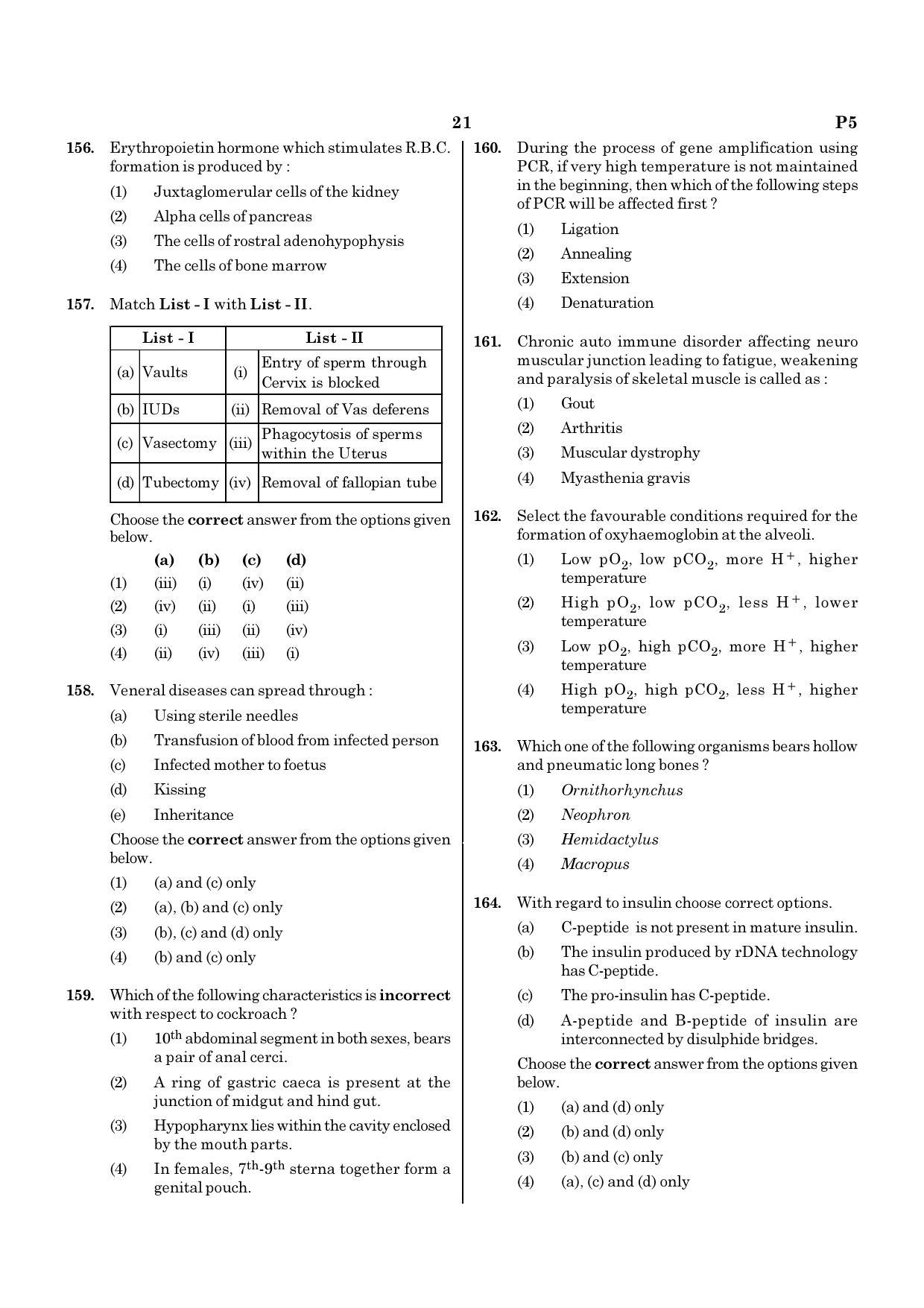 NEET P5 2021 Question Paper - Page 21