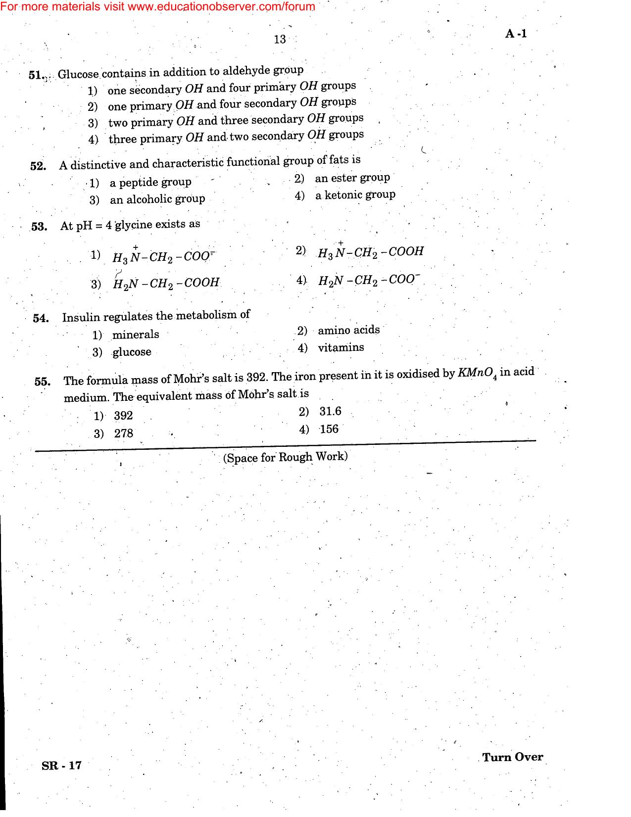 KEAM Paper II 2006 Question Paper - Page 13