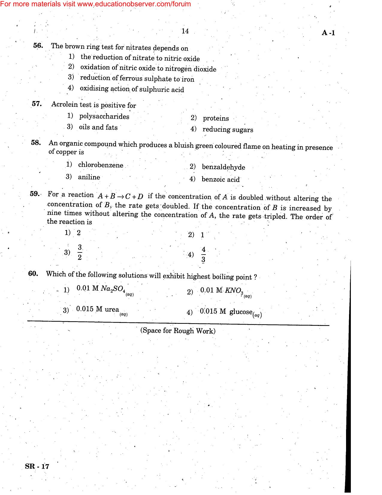 KEAM Paper II 2006 Question Paper - Page 14