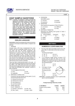 AIMA UGAT Sample Paper 2023