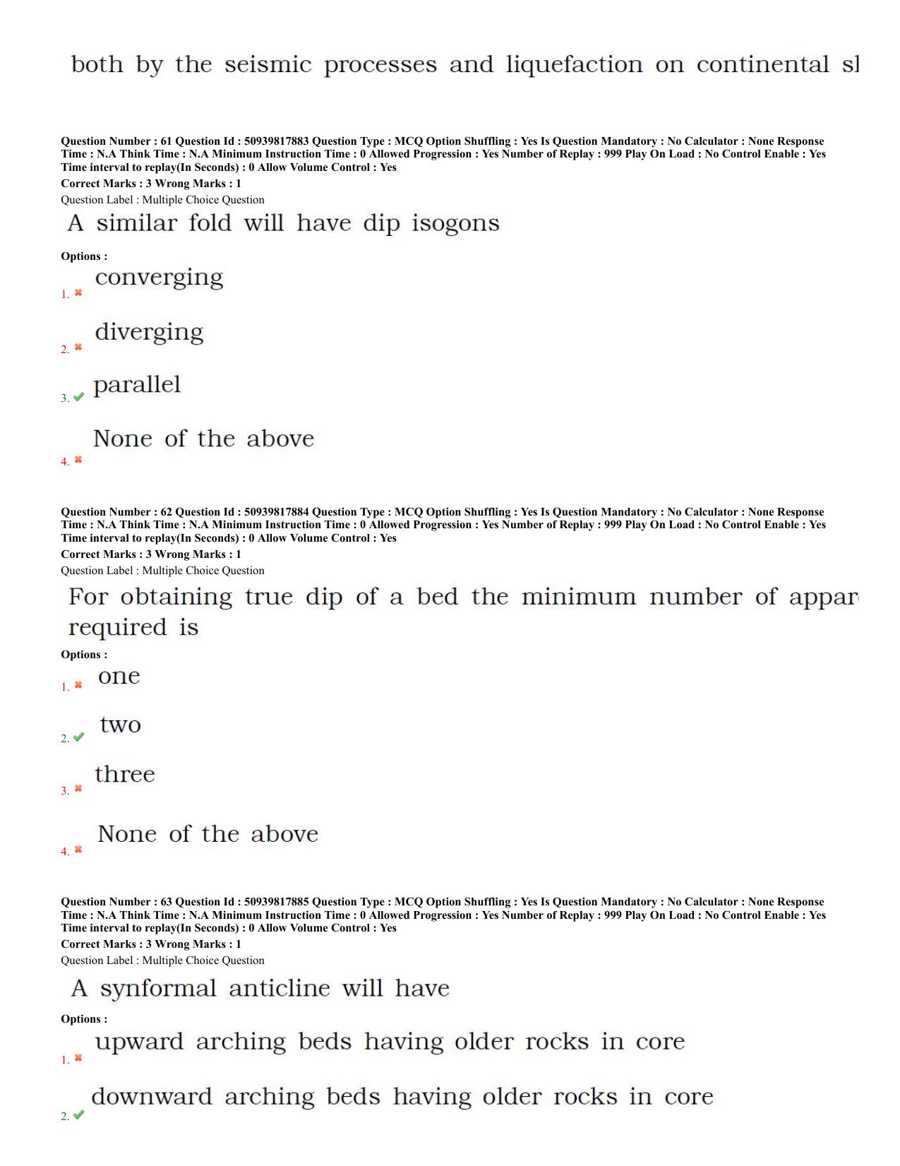 BHU RET Geology 2020 Question Paper - Page 27