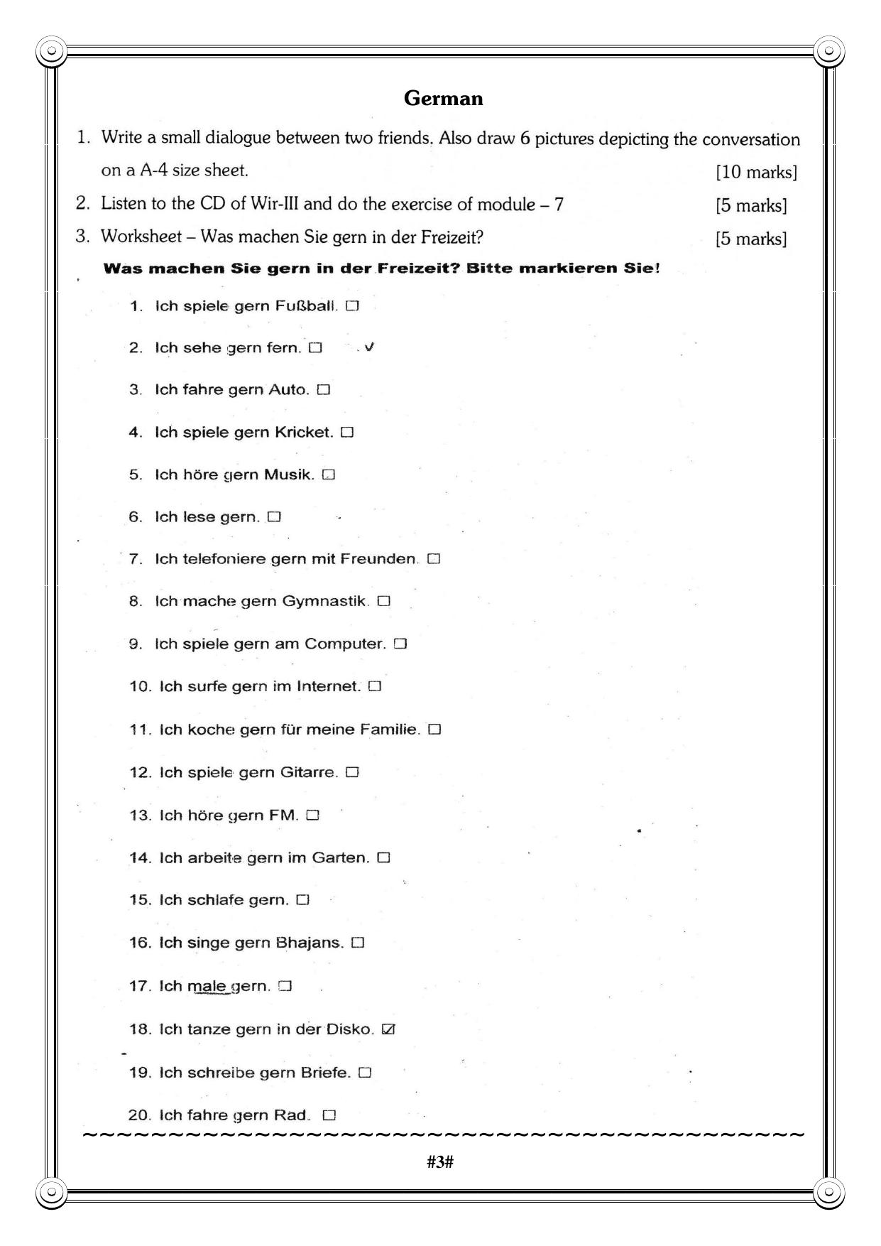 CBSE Worksheets for Class 9 Assignment 8 - Page 4