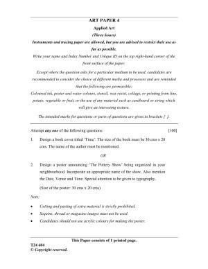 ICSE Class 10 Arts 2024 Question Paper
