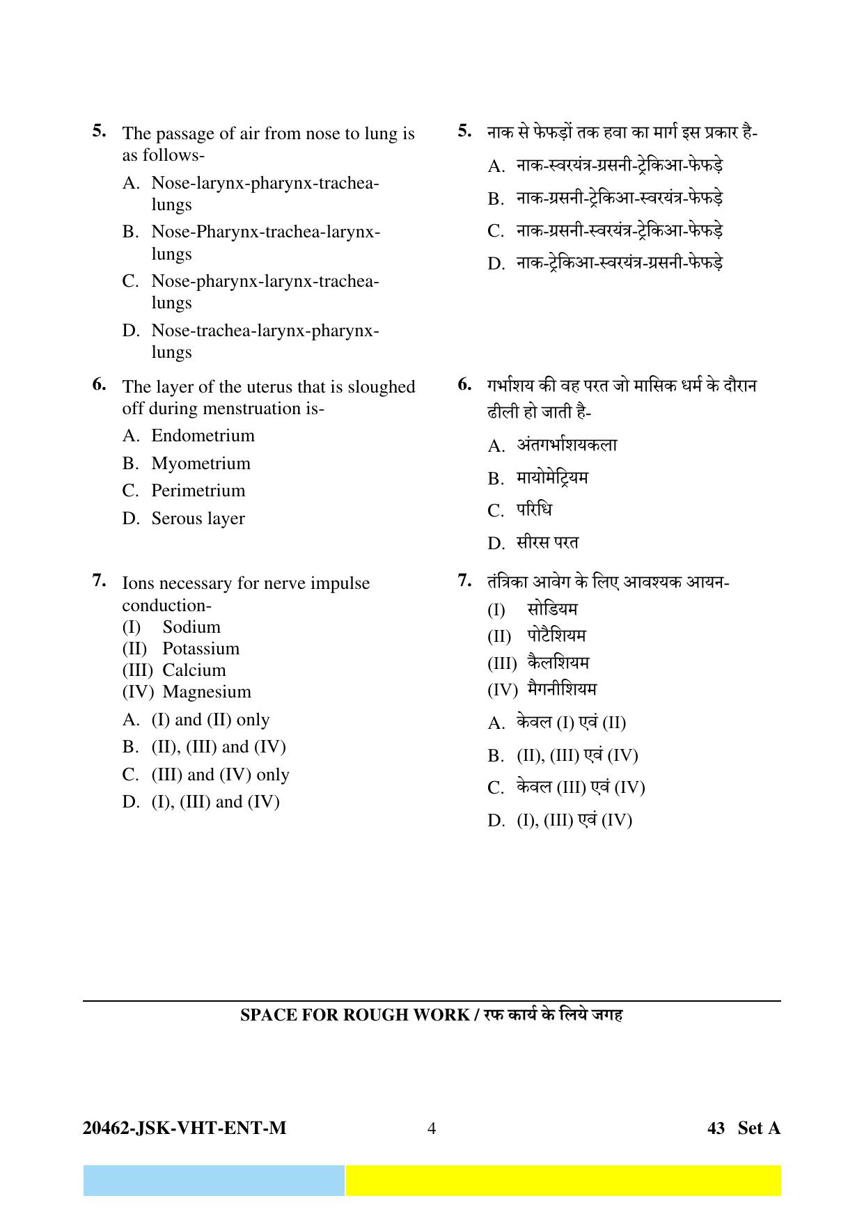 CG Post Basic B.Sc Nursing 2024 Question Paper - Page 4