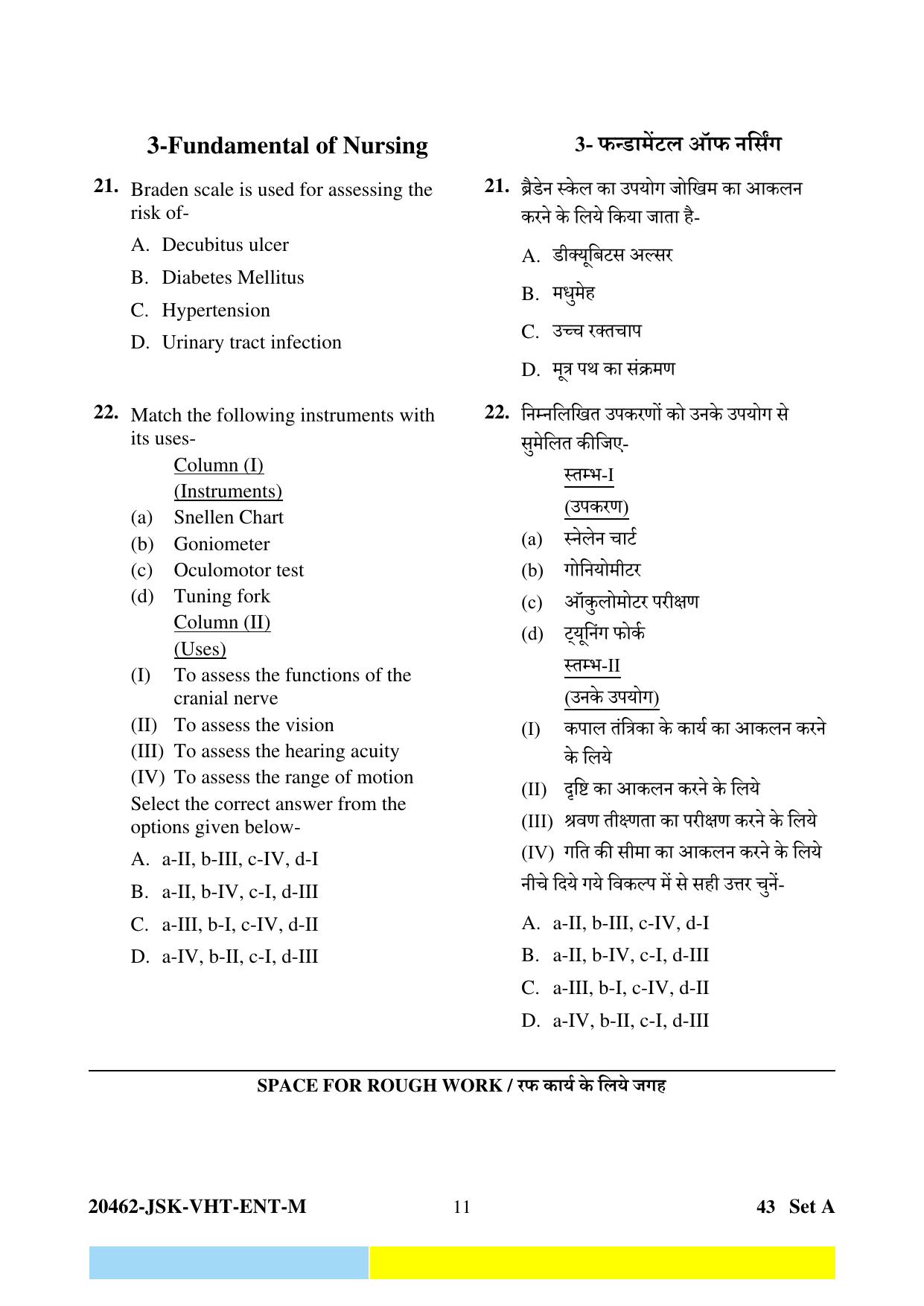 CG Post Basic B.Sc Nursing 2024 Question Paper - Page 11