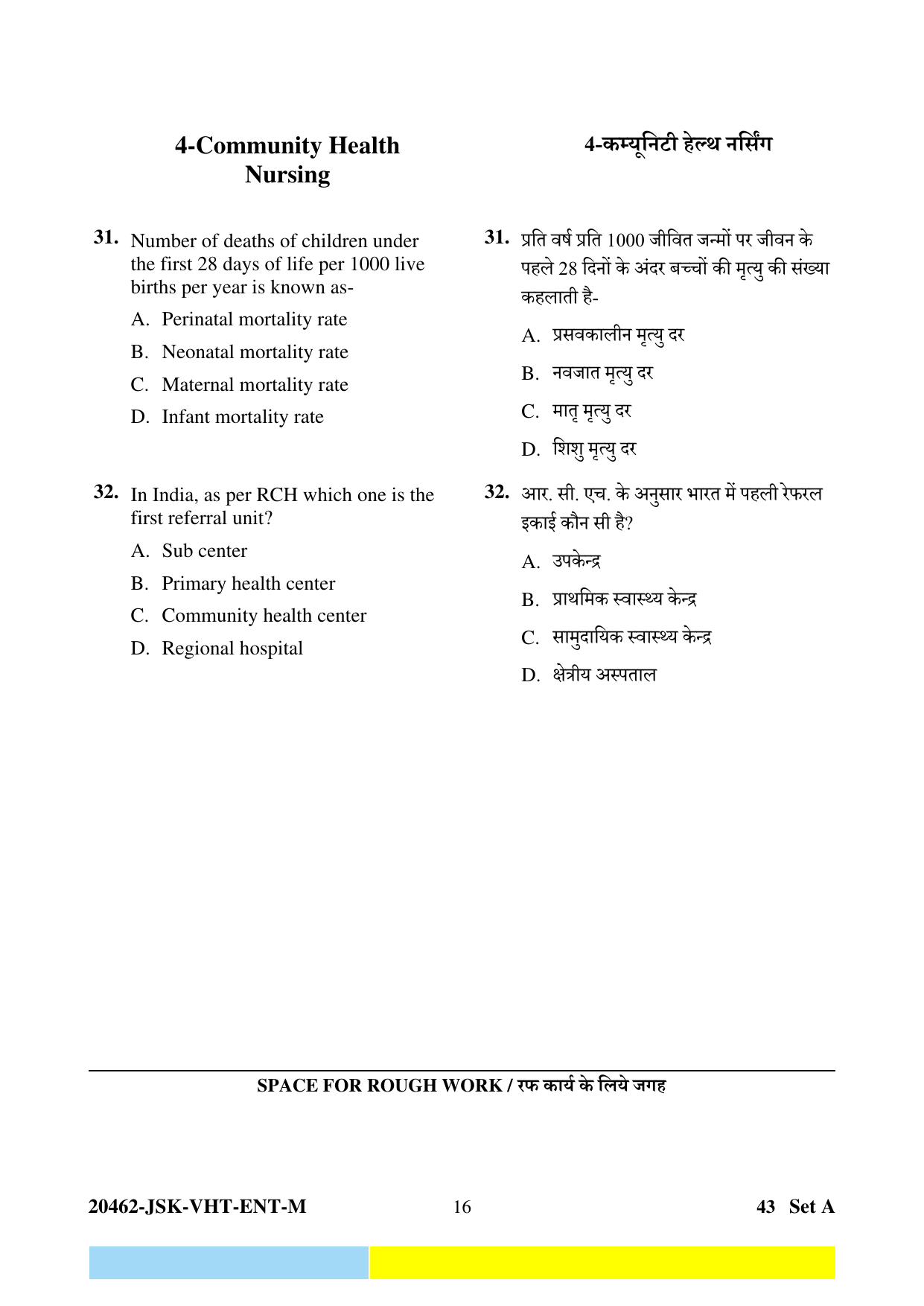 CG Post Basic B.Sc Nursing 2024 Question Paper - Page 16