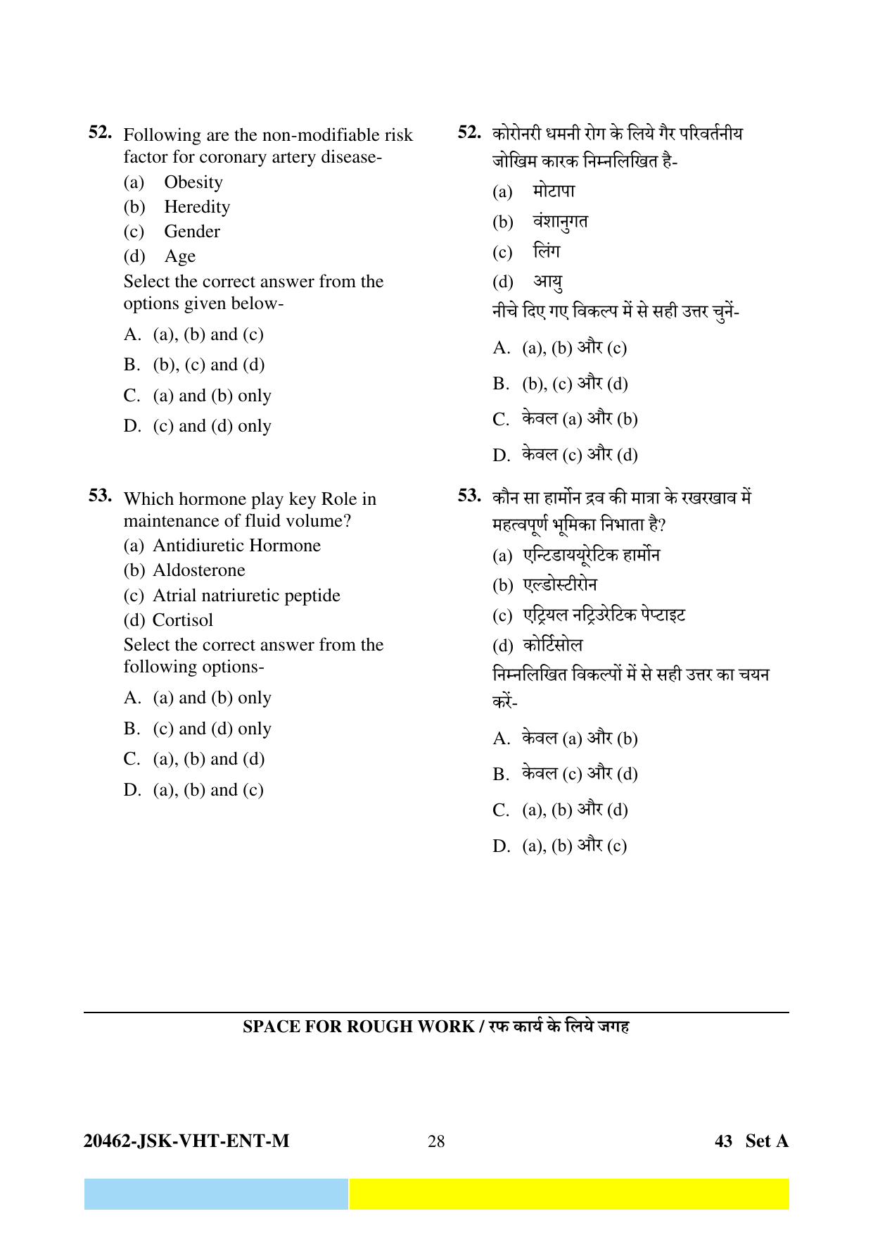 CG Post Basic B.Sc Nursing 2024 Question Paper - Page 28
