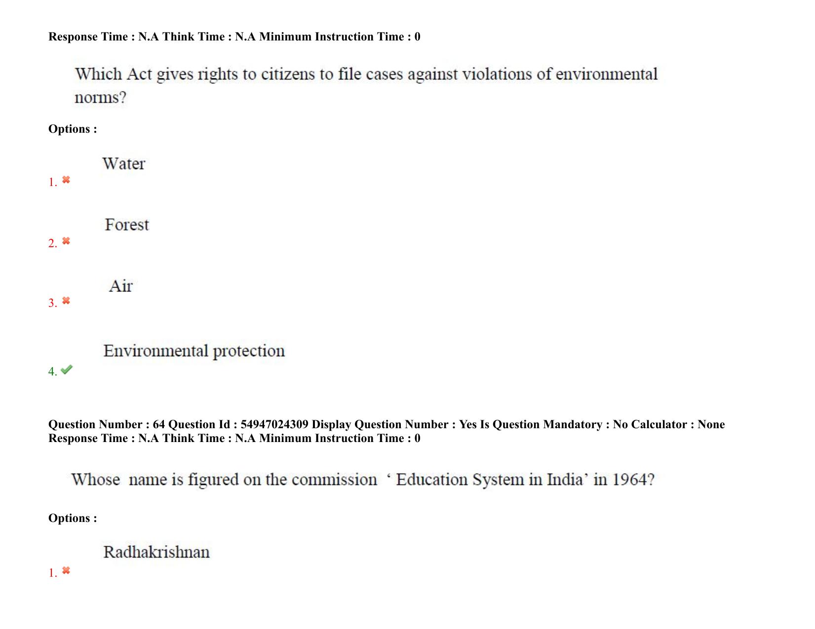 AP RCET 2022: Archaeology -  18-10-2022 (Tuesday) Session-I: Question Paper With keys - Page 50