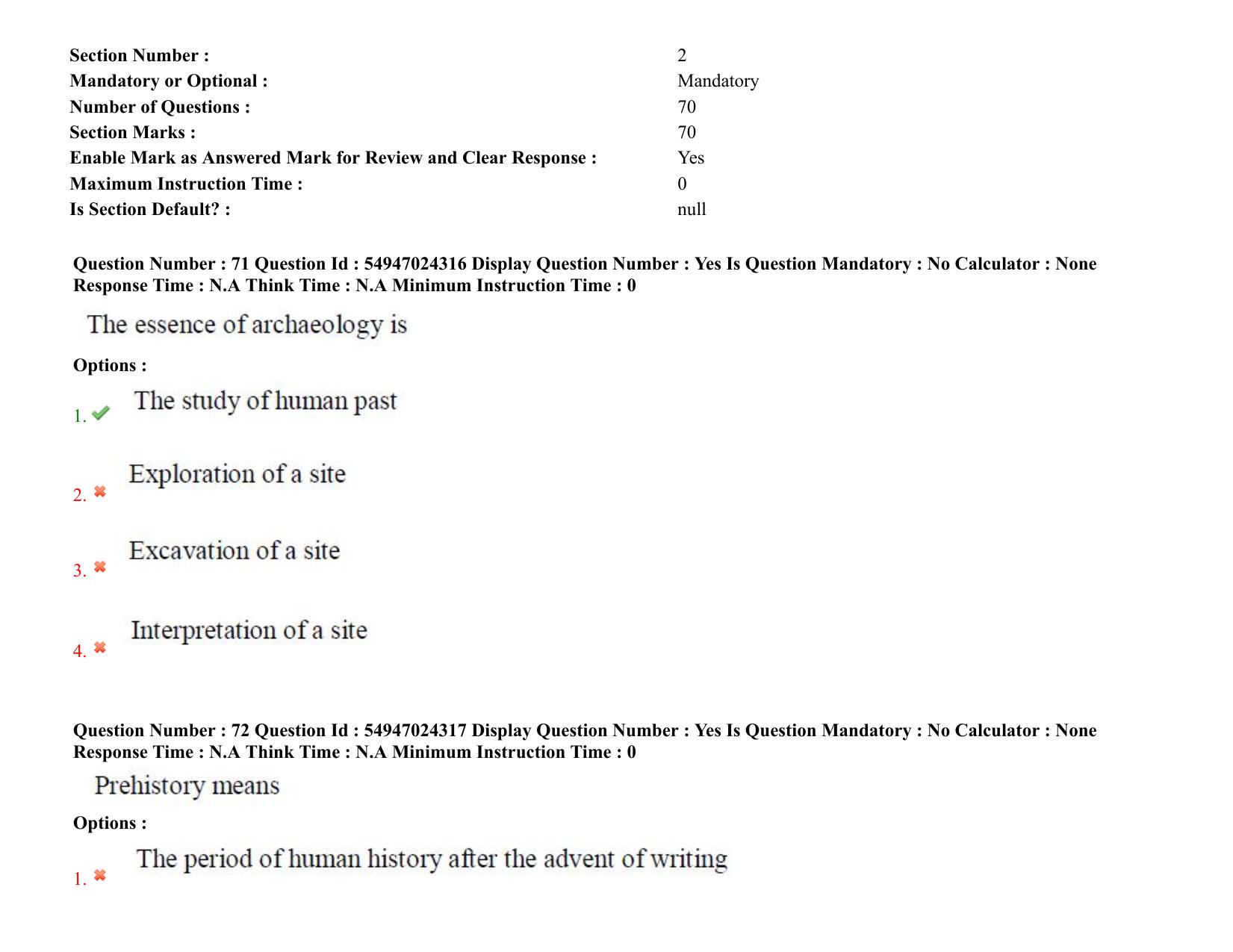 AP RCET 2022: Archaeology -  18-10-2022 (Tuesday) Session-I: Question Paper With keys - Page 56