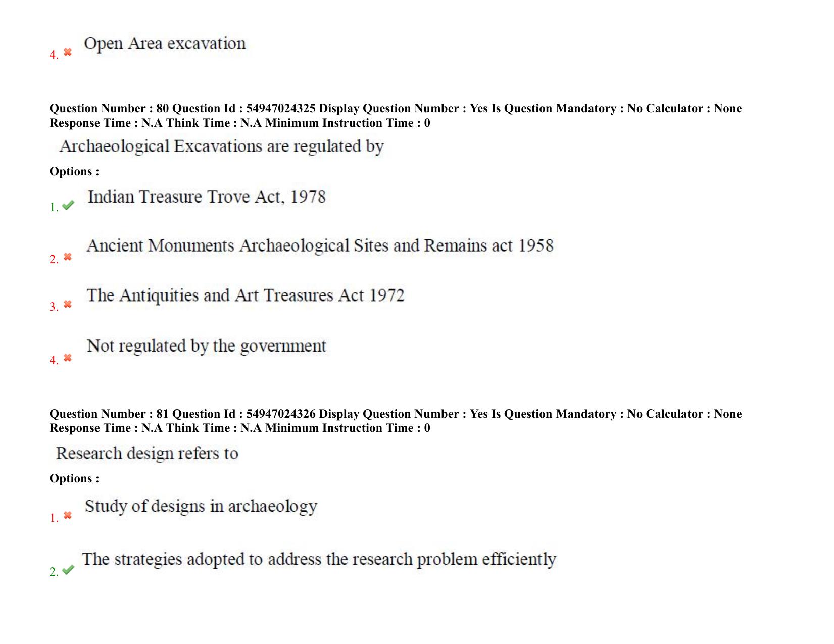 AP RCET 2022: Archaeology -  18-10-2022 (Tuesday) Session-I: Question Paper With keys - Page 61