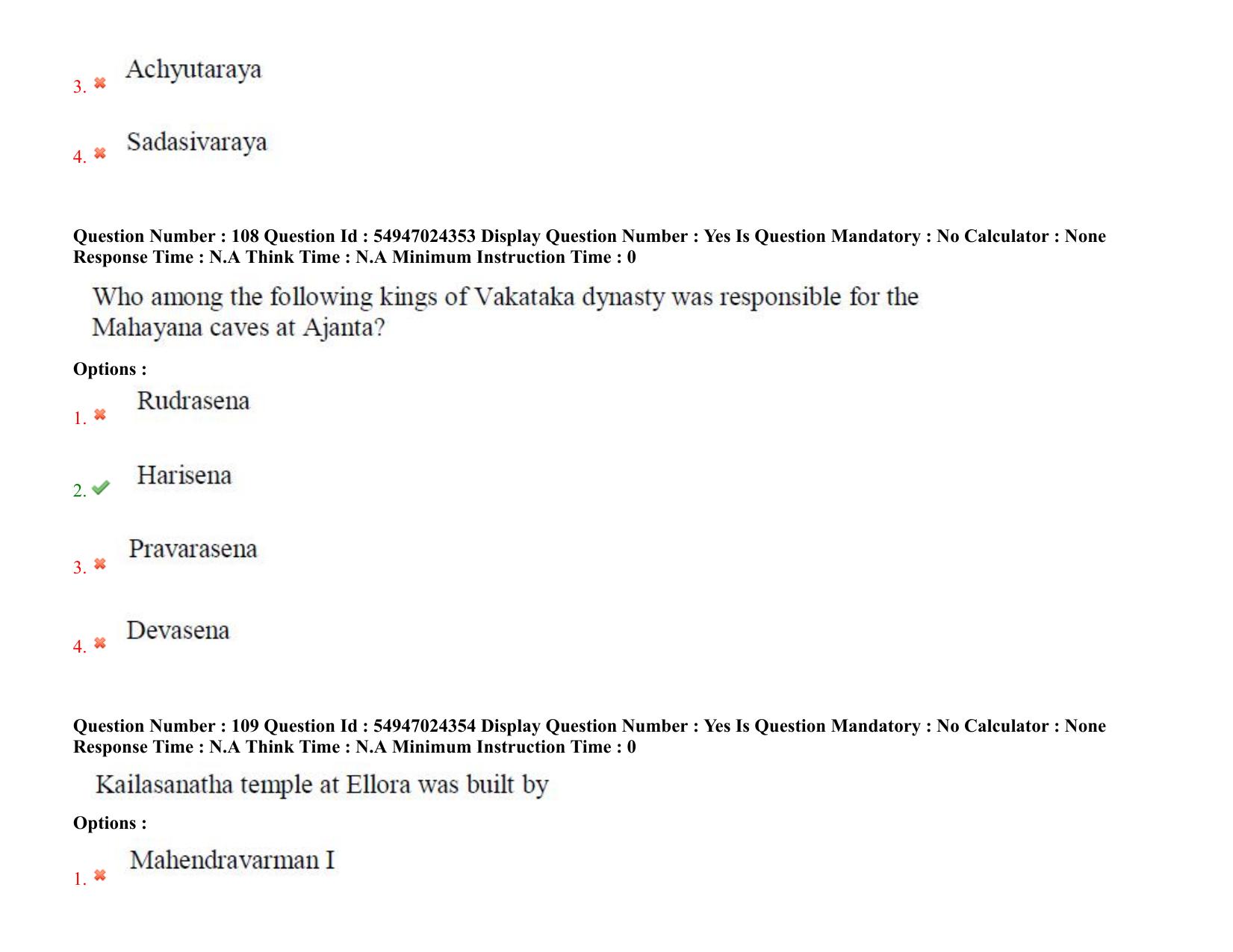 AP RCET 2022: Archaeology -  18-10-2022 (Tuesday) Session-I: Question Paper With keys - Page 76
