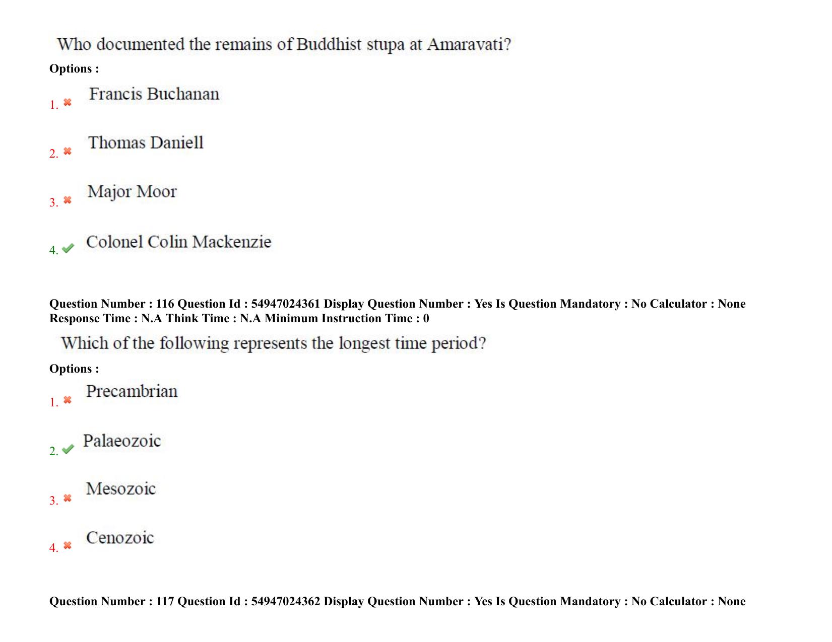 AP RCET 2022: Archaeology -  18-10-2022 (Tuesday) Session-I: Question Paper With keys - Page 80