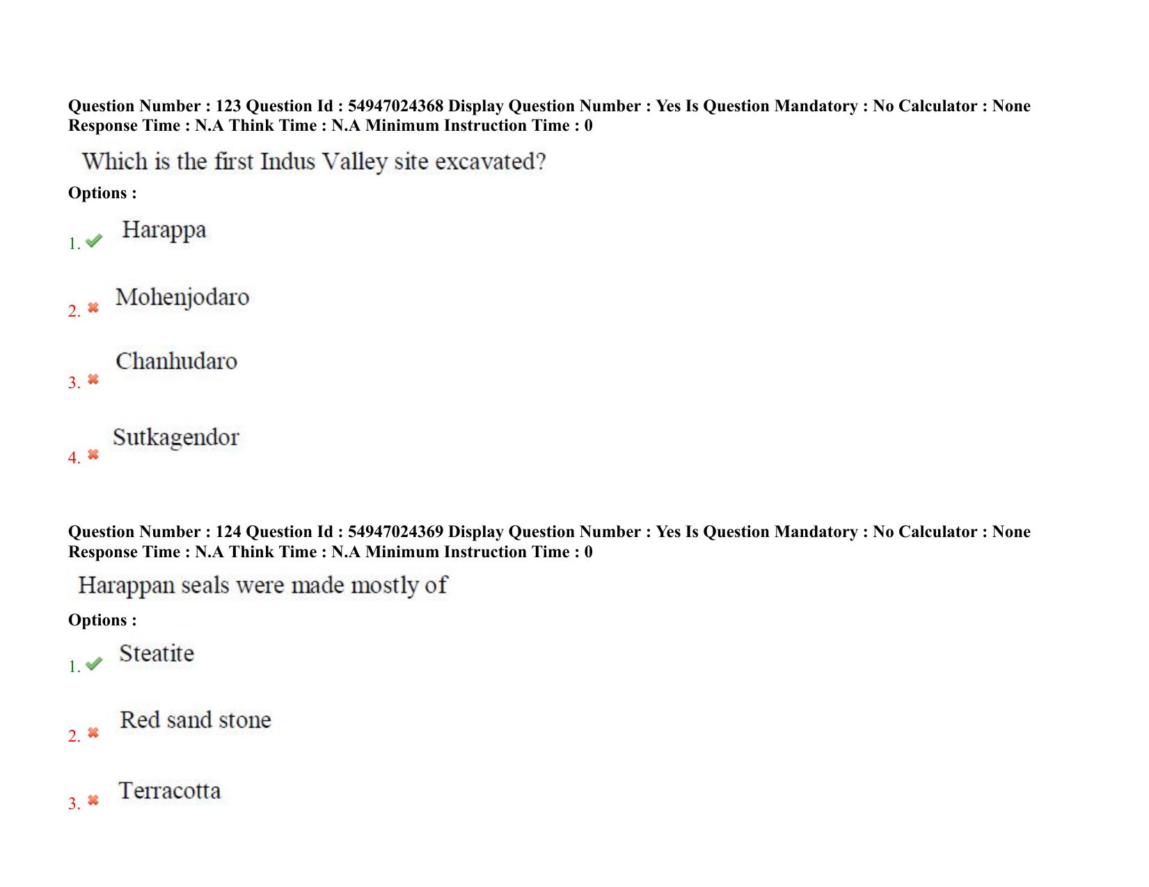 AP RCET 2022: Archaeology -  18-10-2022 (Tuesday) Session-I: Question Paper With keys - Page 84