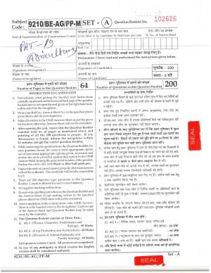 CG PAT / PVPT 2019  AGRICULTURE Question Papers