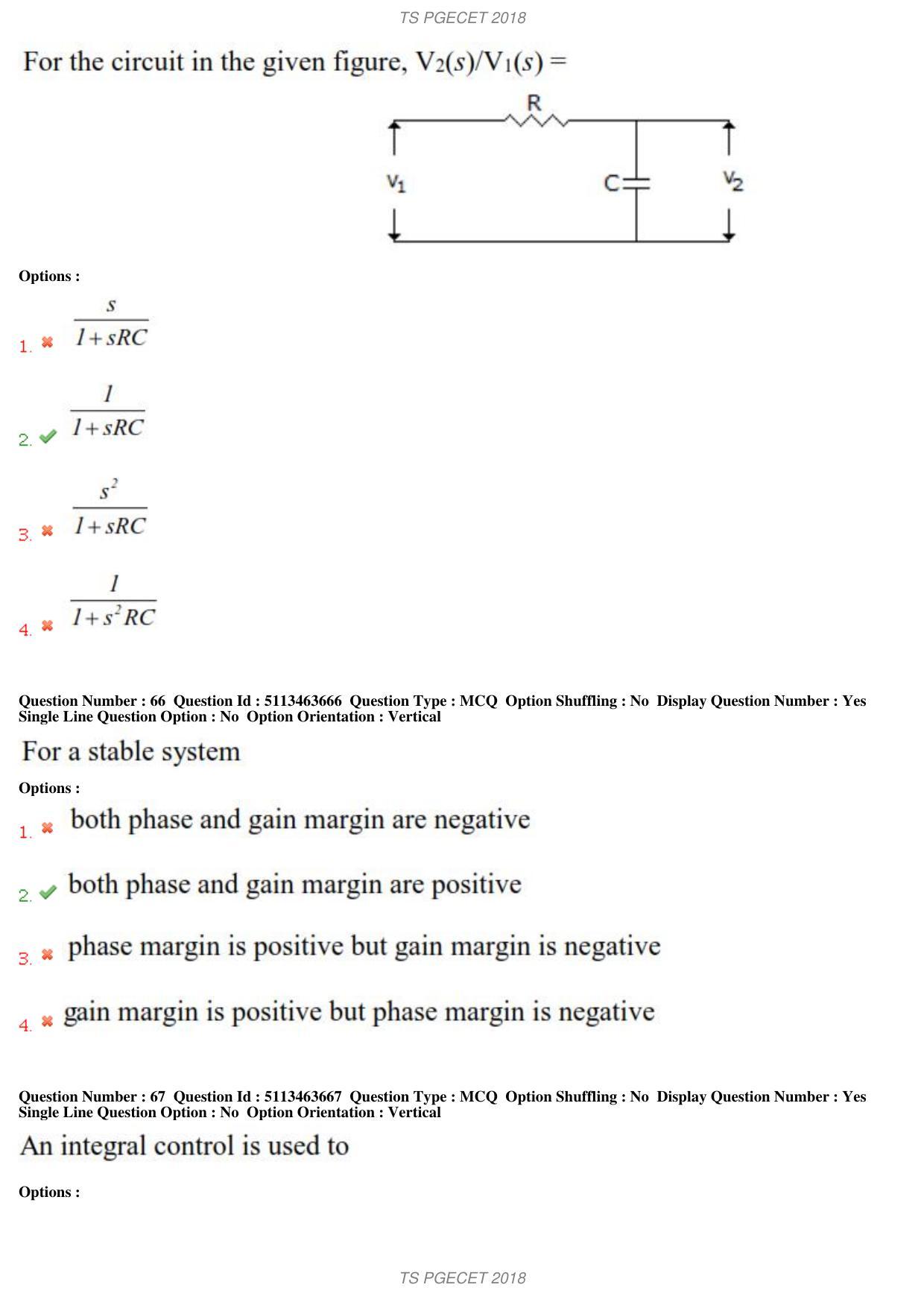 TS PGECET 2018: Instrumentation Engineering Question Papers - Page 30