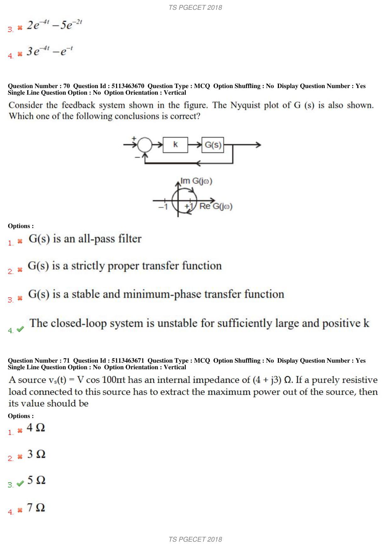 TS PGECET 2018: Instrumentation Engineering Question Papers - Page 32