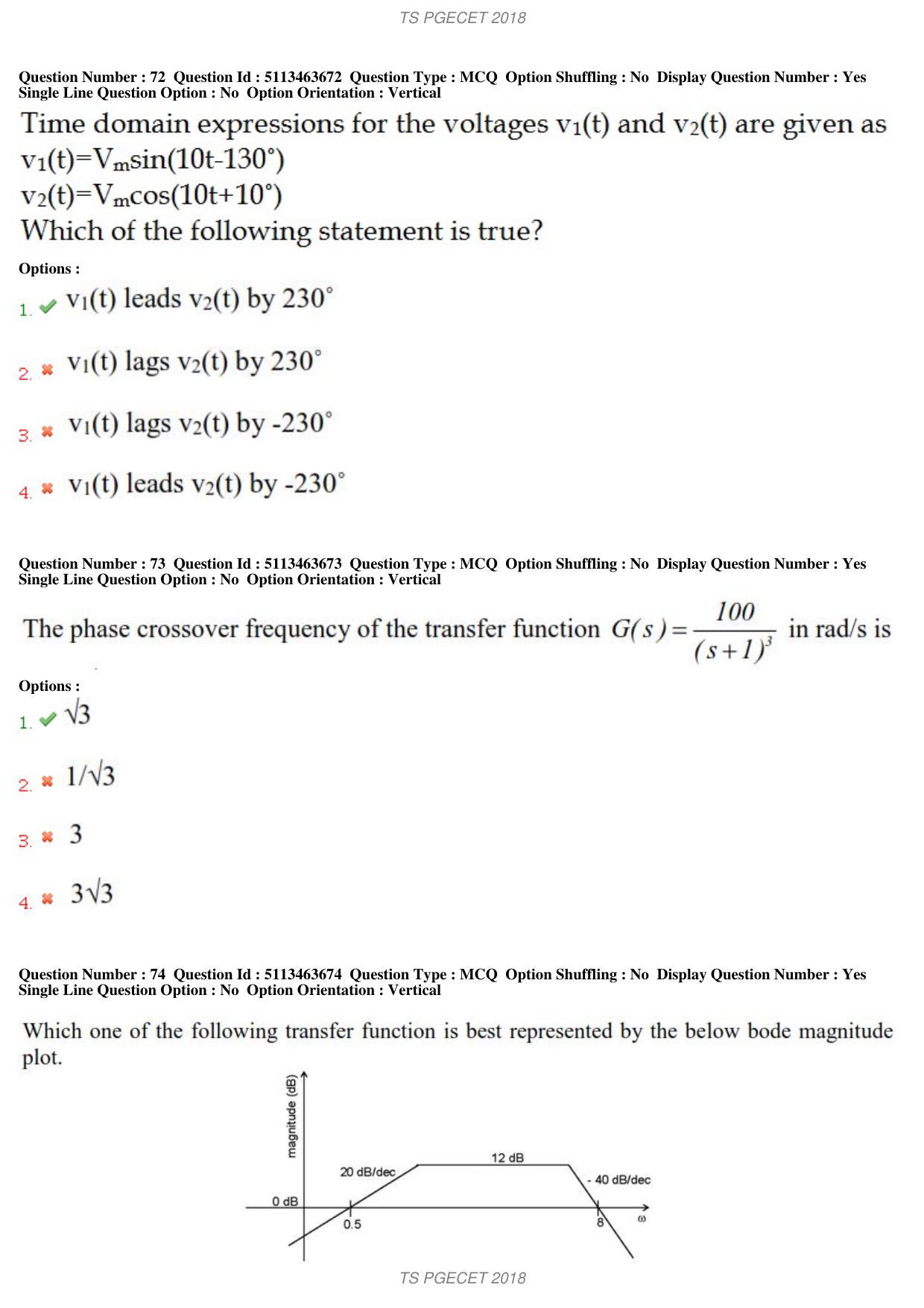 TS PGECET 2018: Instrumentation Engineering Question Papers - Page 33