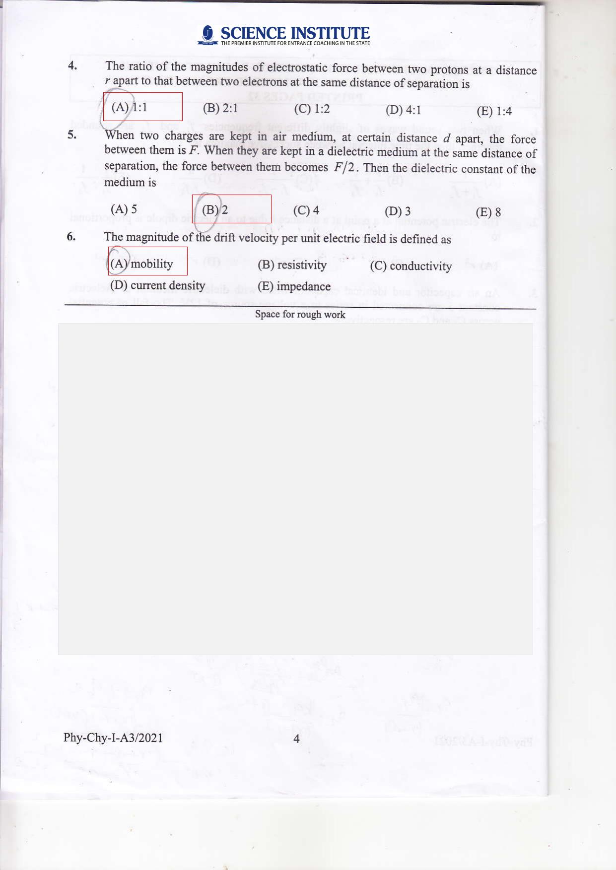 KEAM Paper I 2021 Question Paper - Page 3
