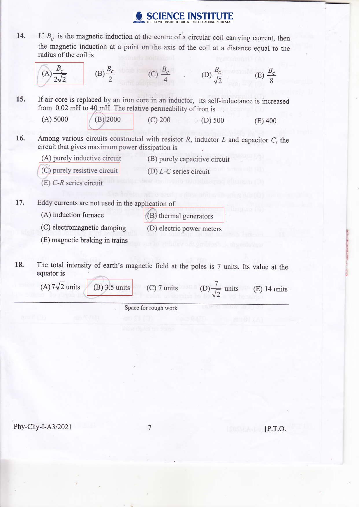 KEAM Paper I 2021 Question Paper - Page 6