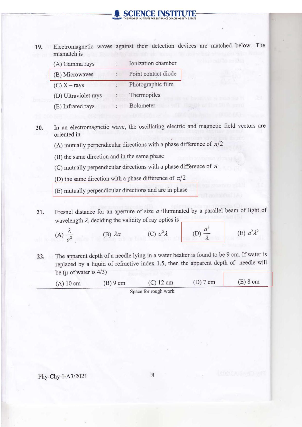 KEAM Paper I 2021 Question Paper - Page 7