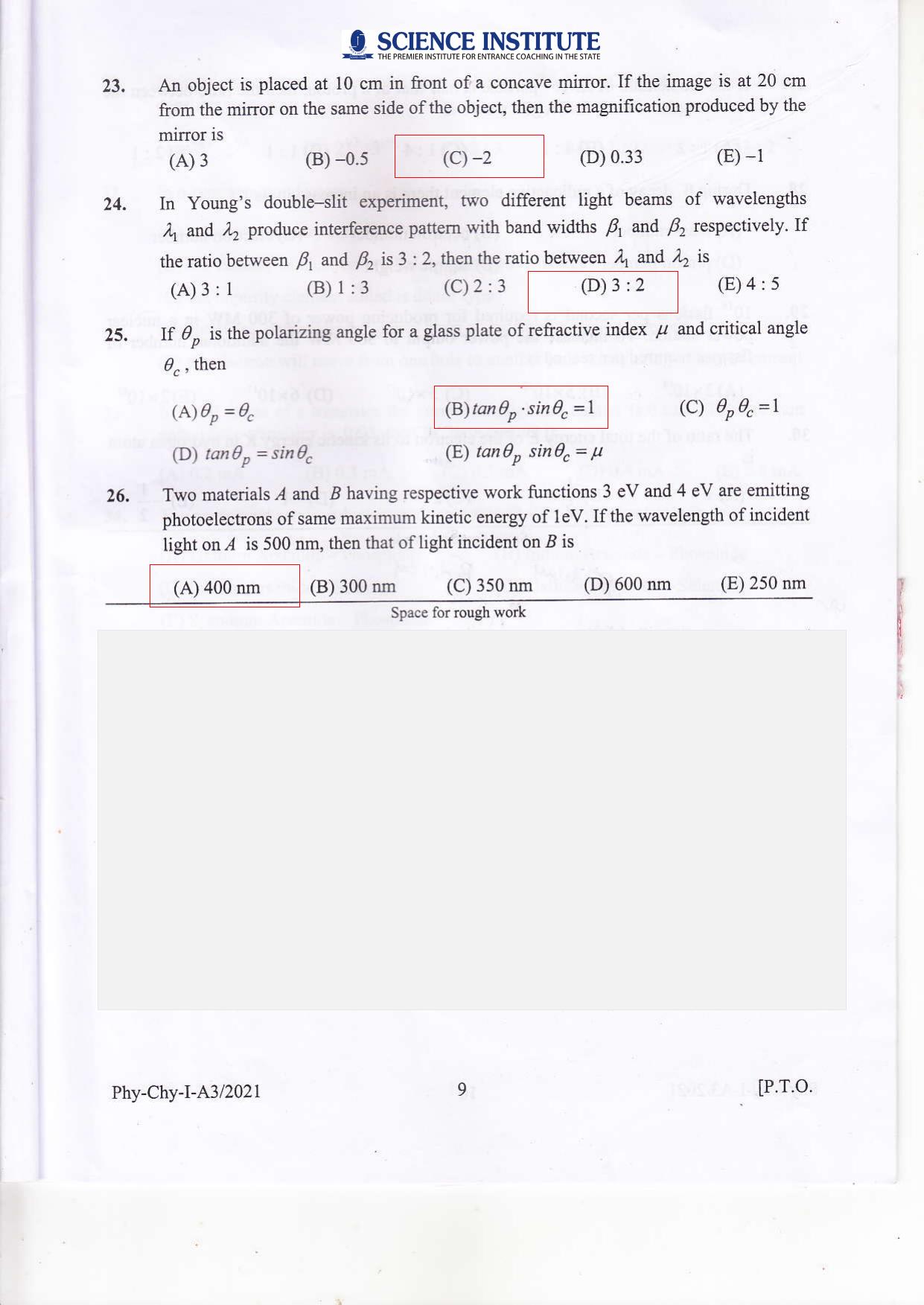 KEAM Paper I 2021 Question Paper - Page 8