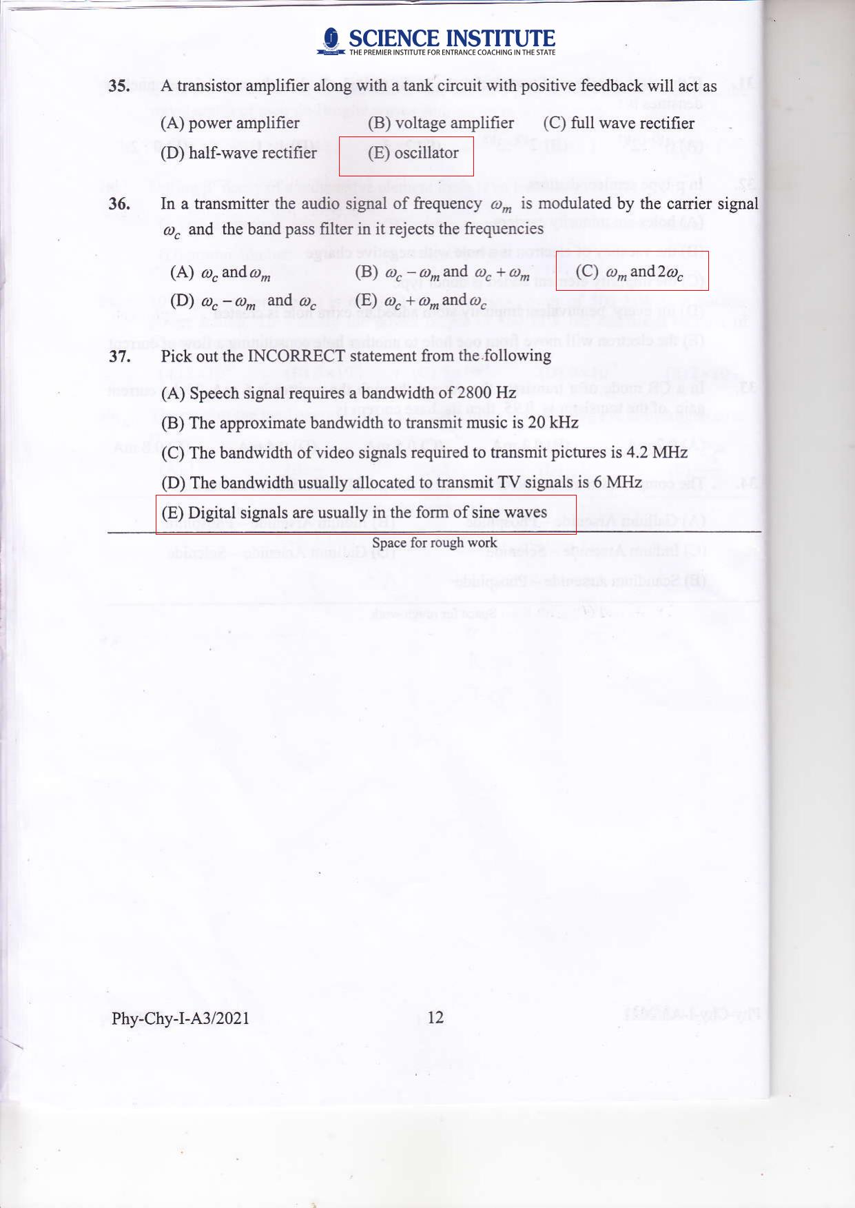 KEAM Paper I 2021 Question Paper - Page 11
