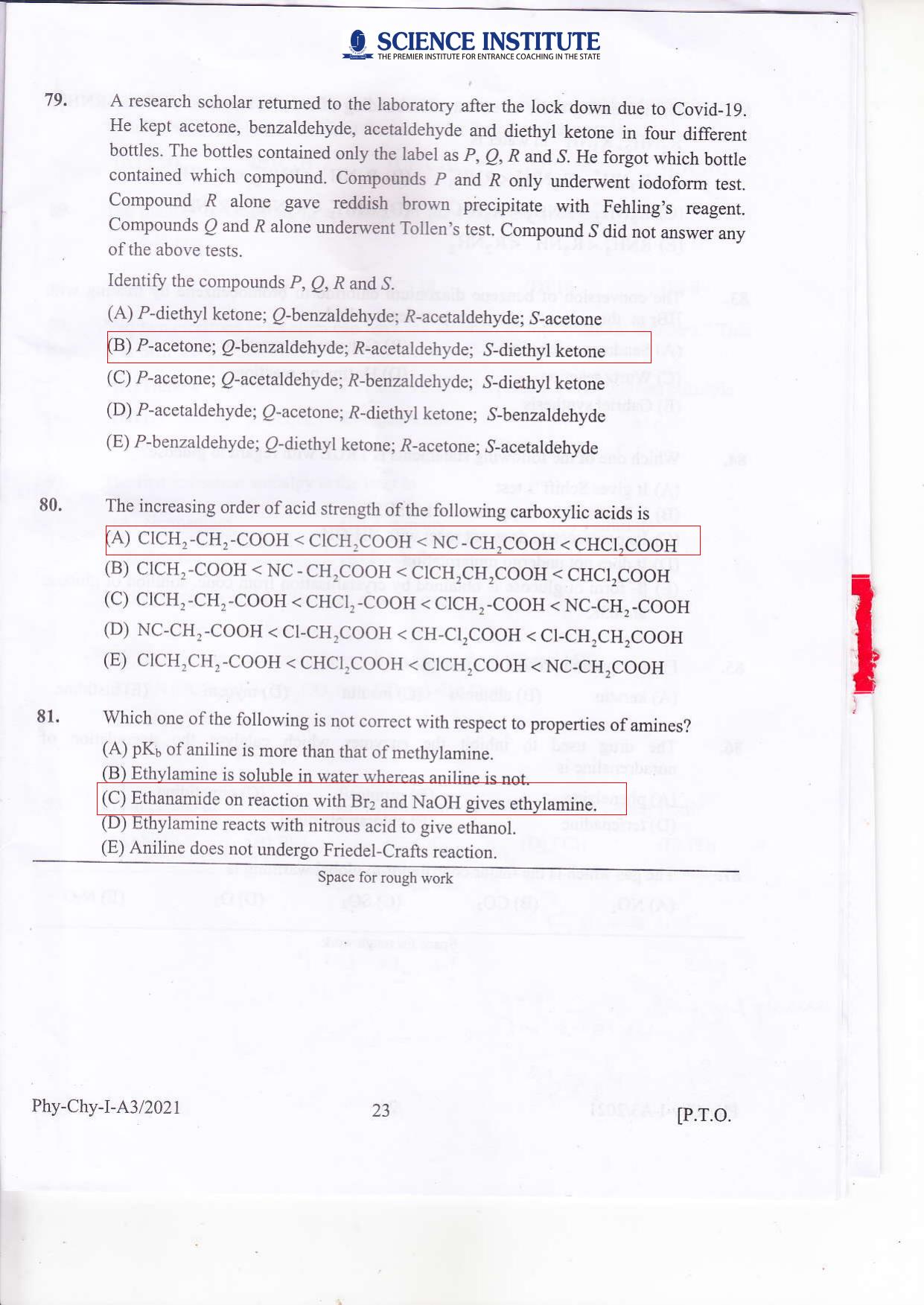 KEAM Paper I 2021 Question Paper - Page 22