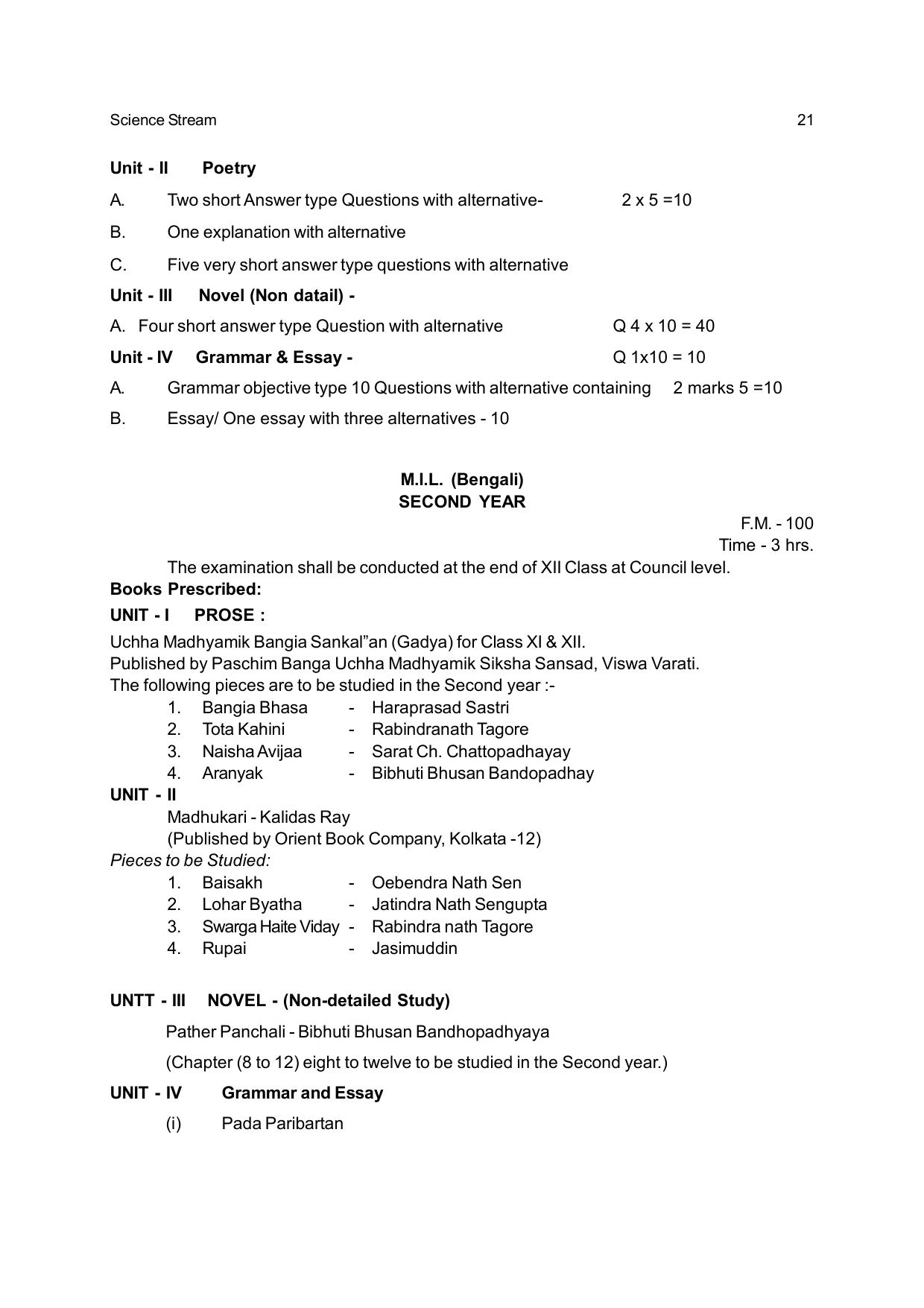 CHSE Odisha Class 12 Syllabus for Science - Page 21