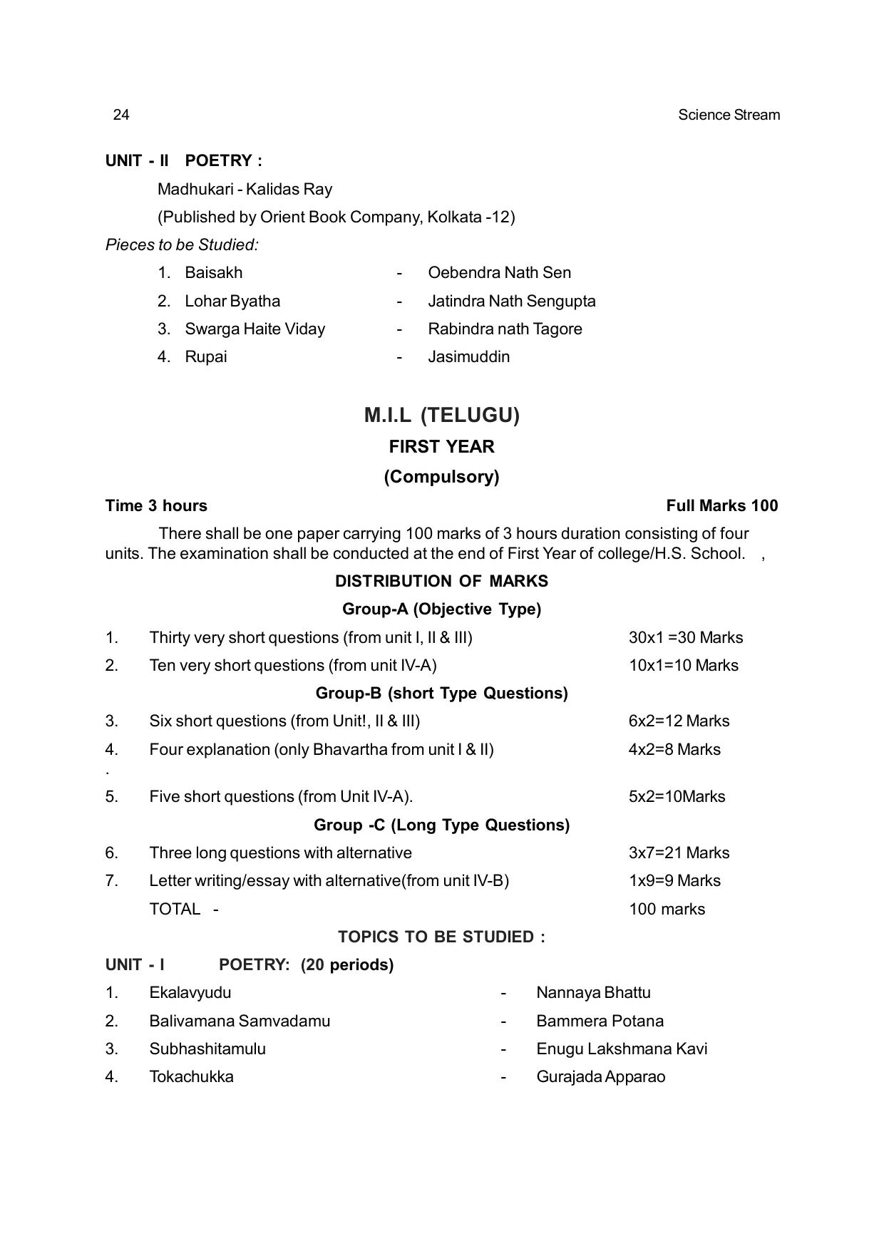 CHSE Odisha Class 12 Syllabus for Science - Page 24