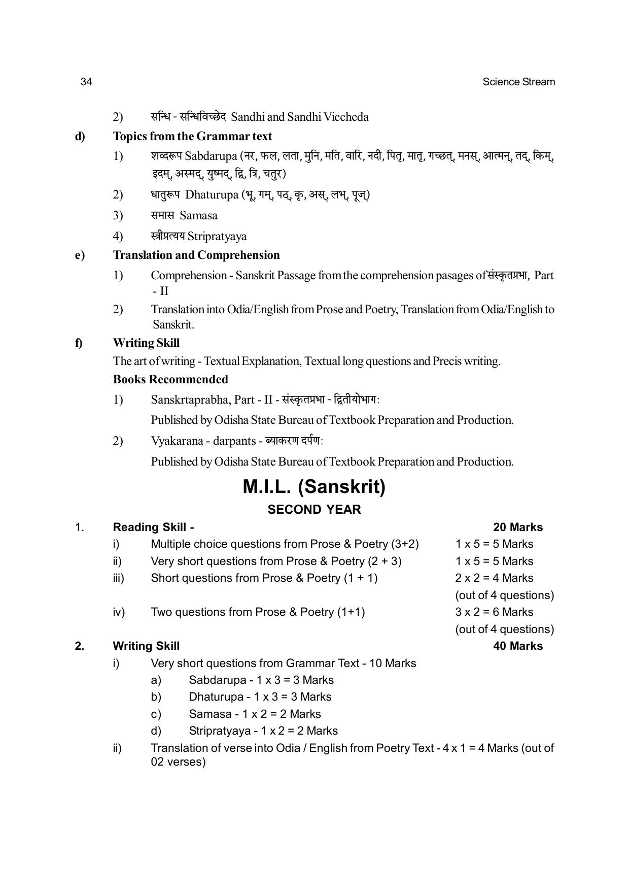 CHSE Odisha Class 12 Syllabus for Science - Page 34