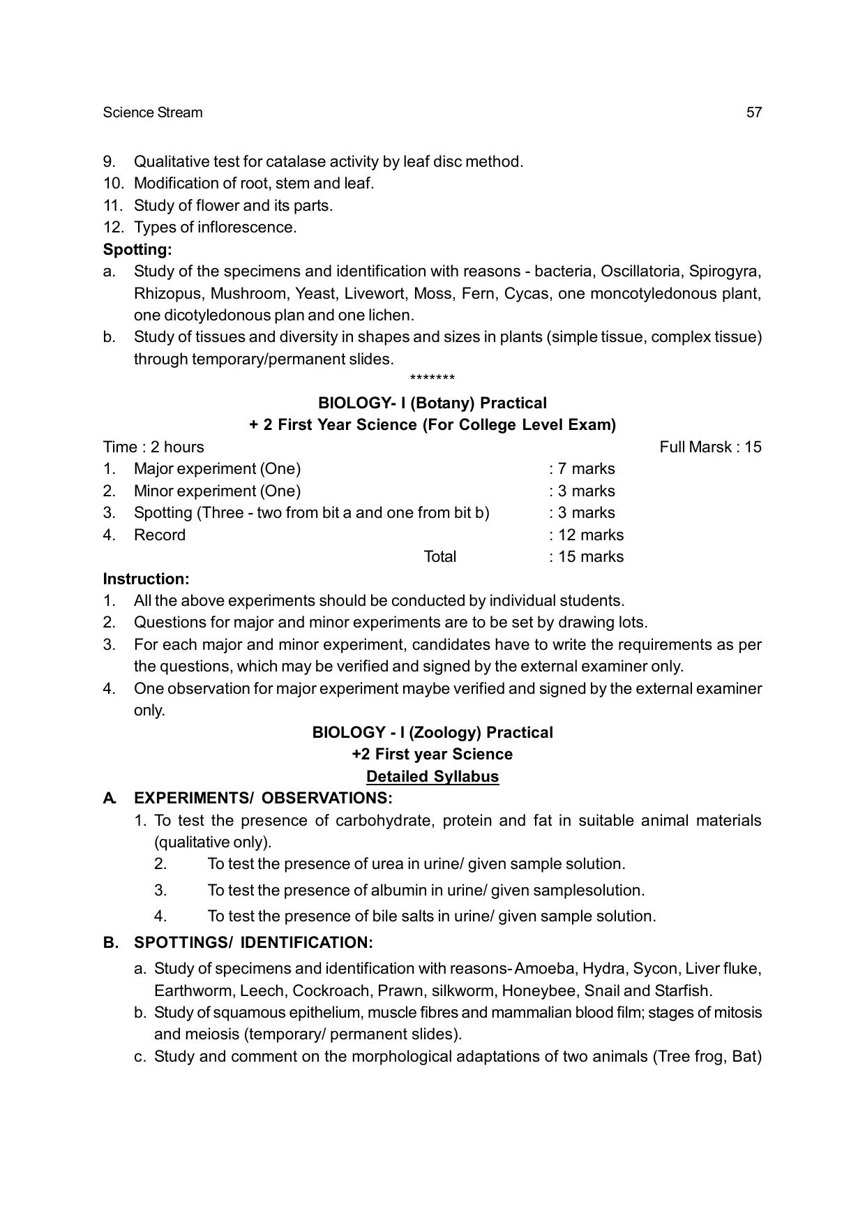 CHSE Odisha Class 12 Syllabus for Science - Page 57