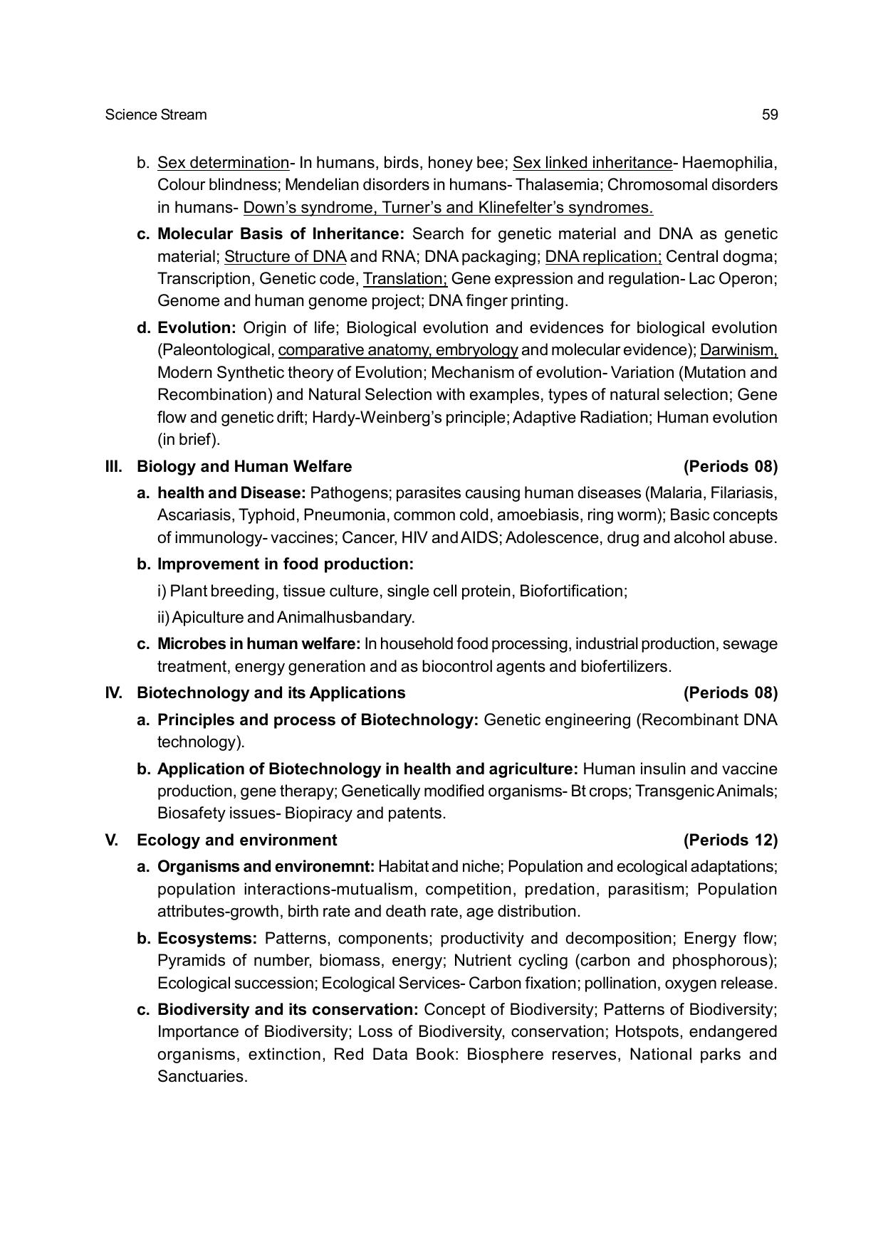 CHSE Odisha Class 12 Syllabus for Science - Page 59