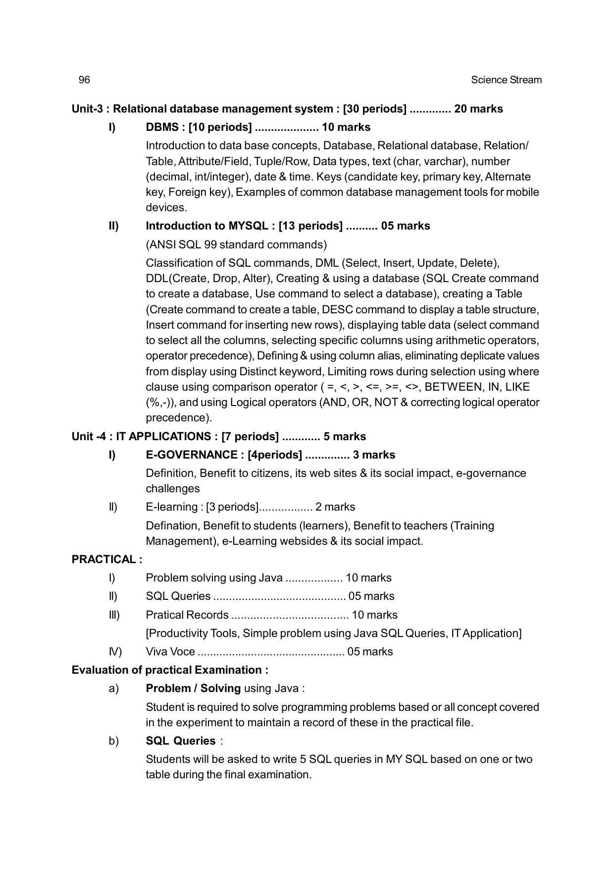 CHSE Odisha Class 12 Syllabus for Science - Page 96