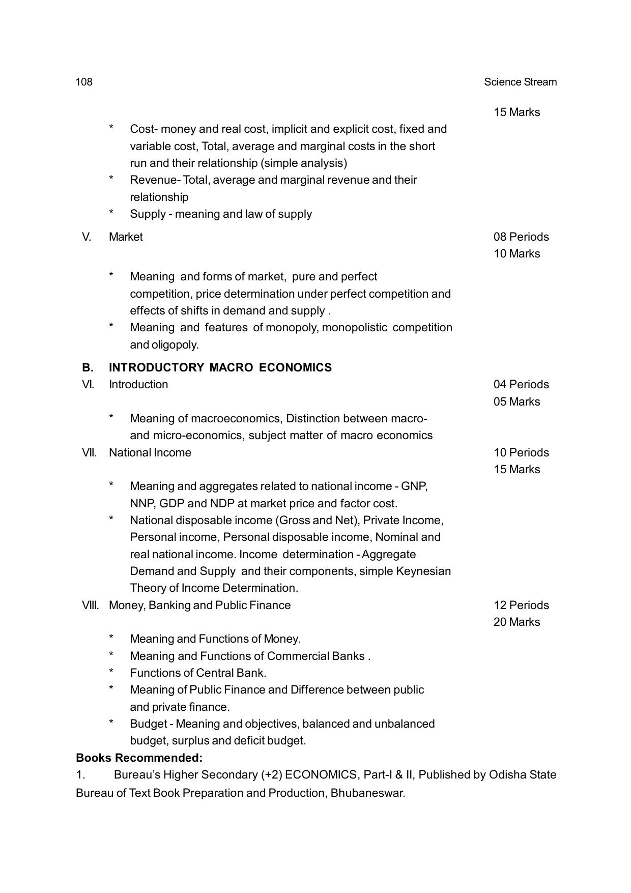 CHSE Odisha Class 12 Syllabus for Science - Page 108