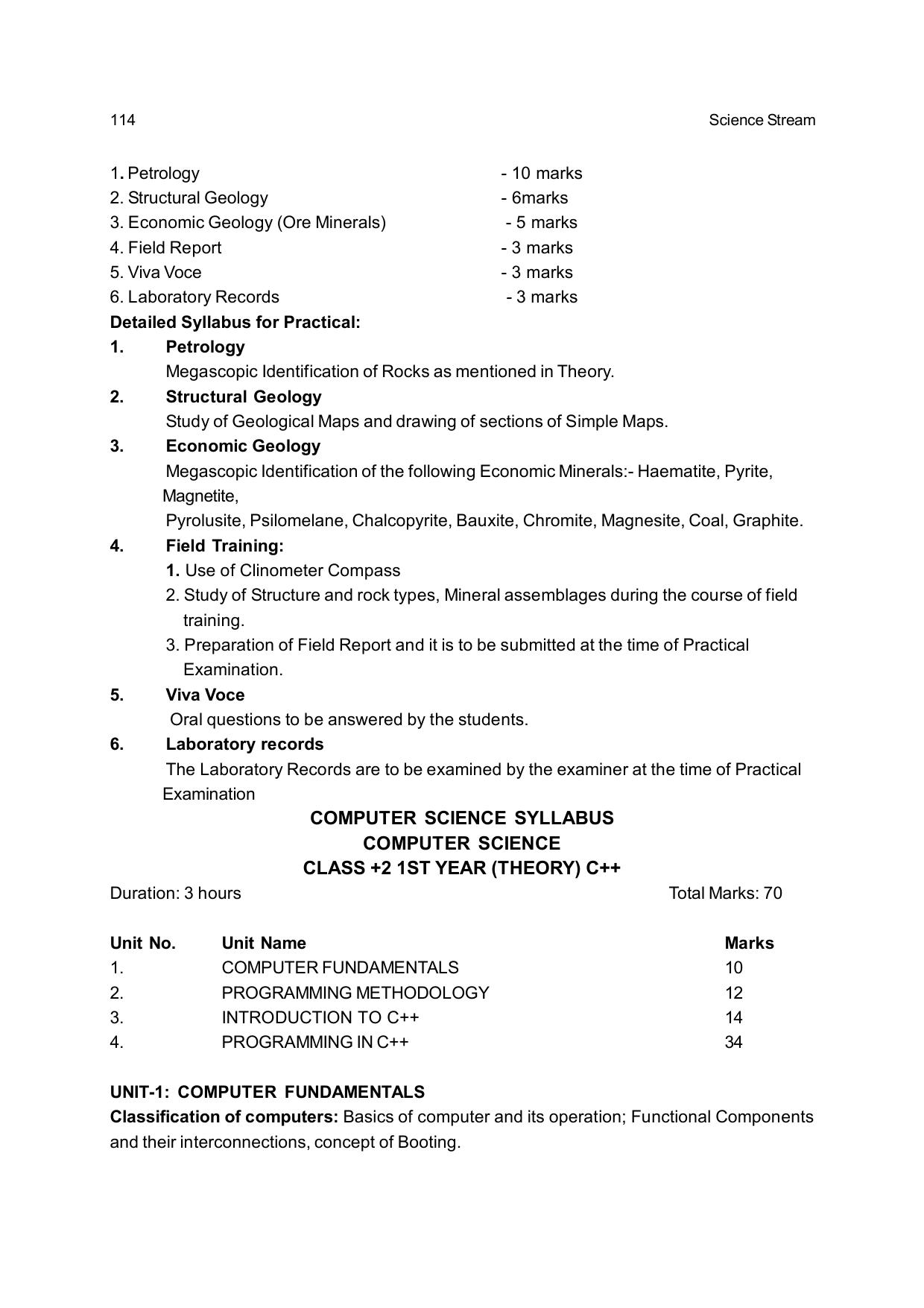 CHSE Odisha Class 12 Syllabus for Science - Page 114