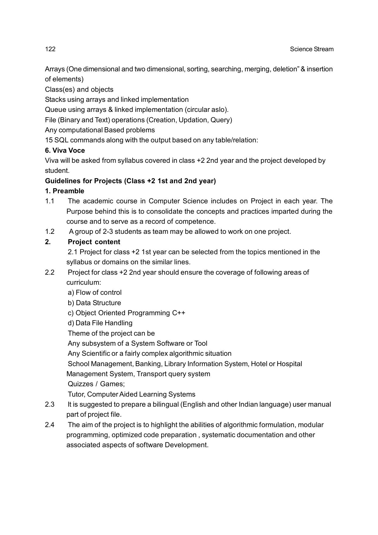 CHSE Odisha Class 12 Syllabus for Science - Page 122