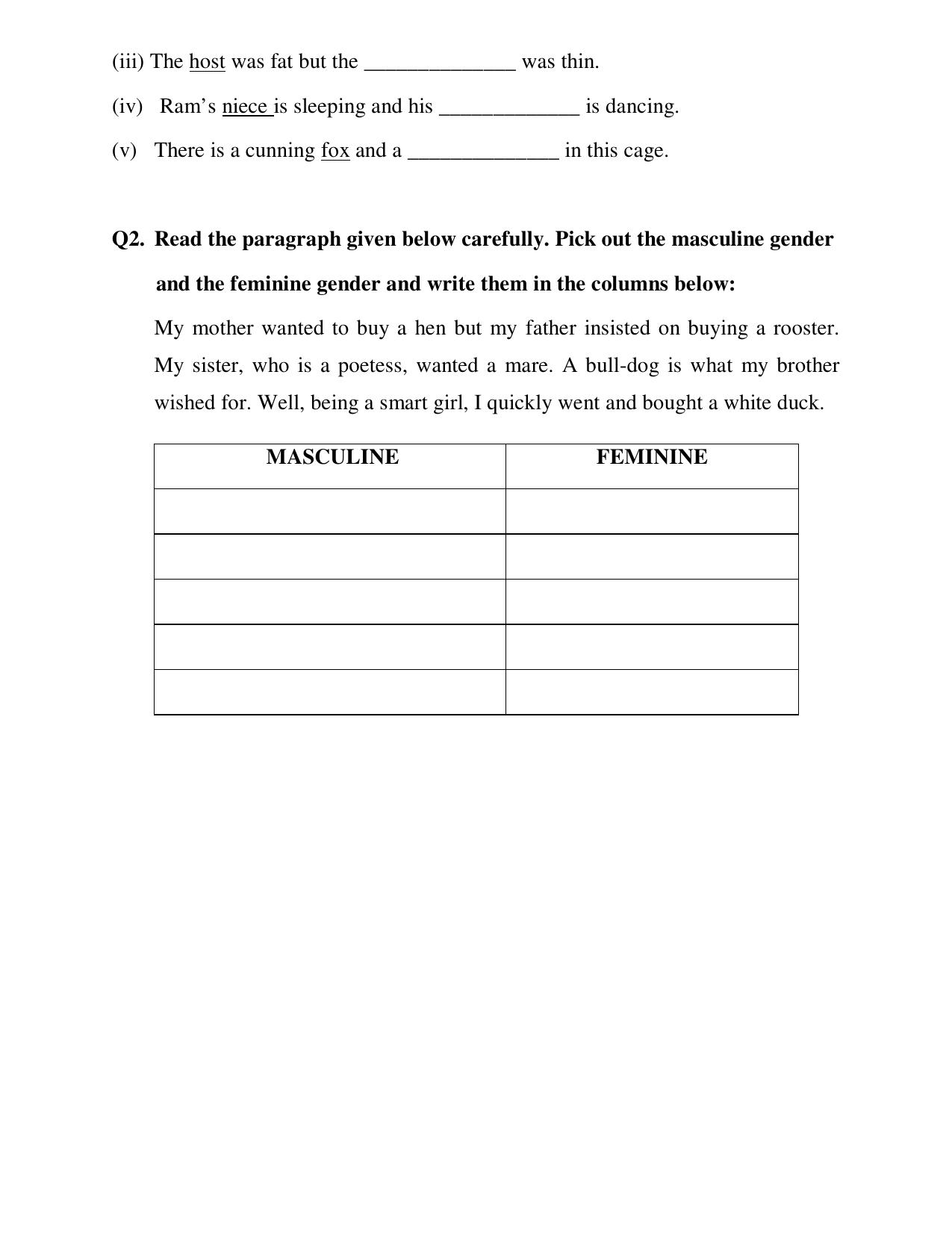Worksheet for Class 4 English Assignment 29 - Page 5