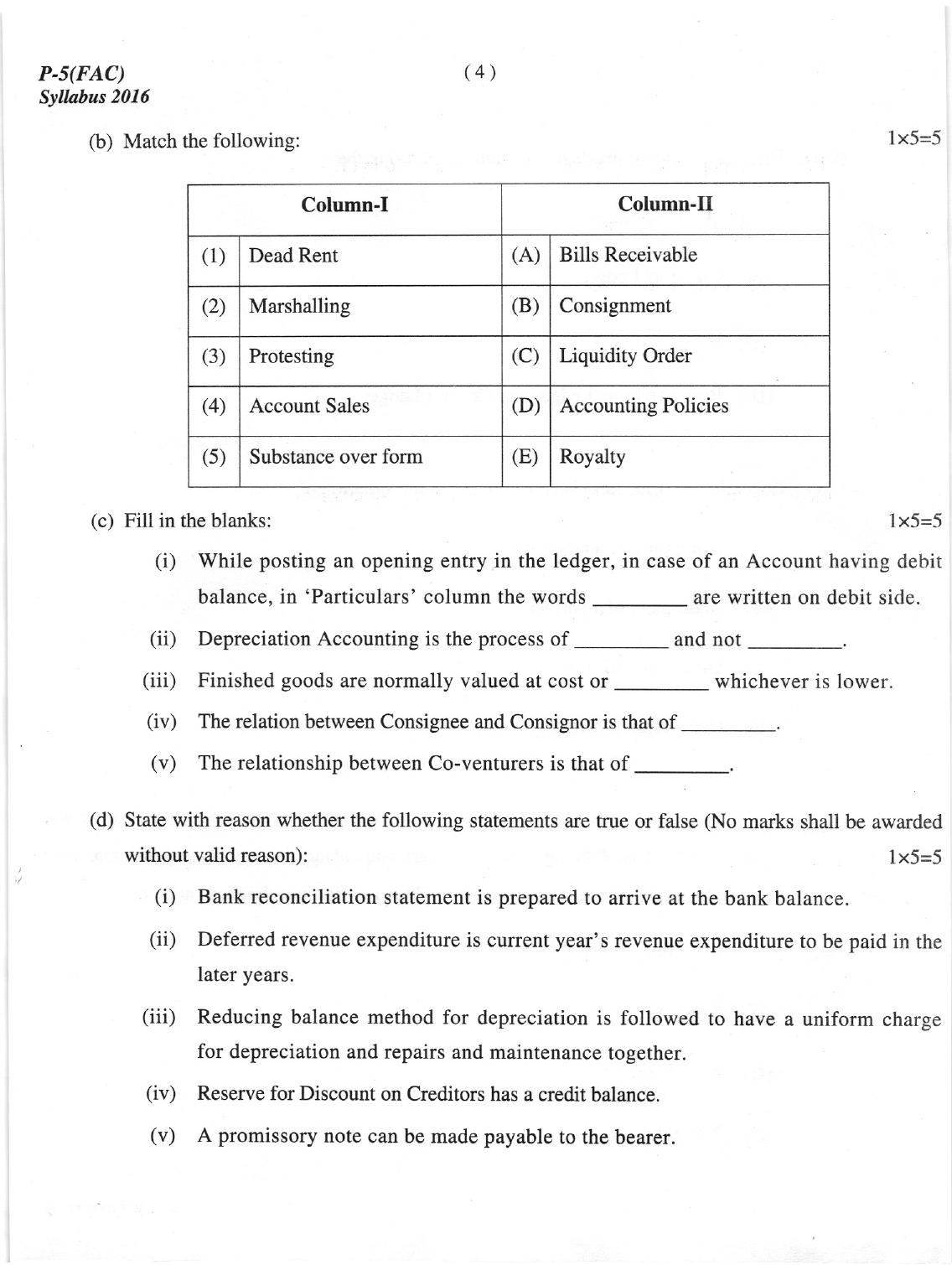 ICMAI Dec 2018 Financial Accounting Question Paper - Page 4