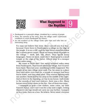 NCERT Book for Class 6 English(A Pact with the Sun) : Chapter 9-What Happened to the Reptiles