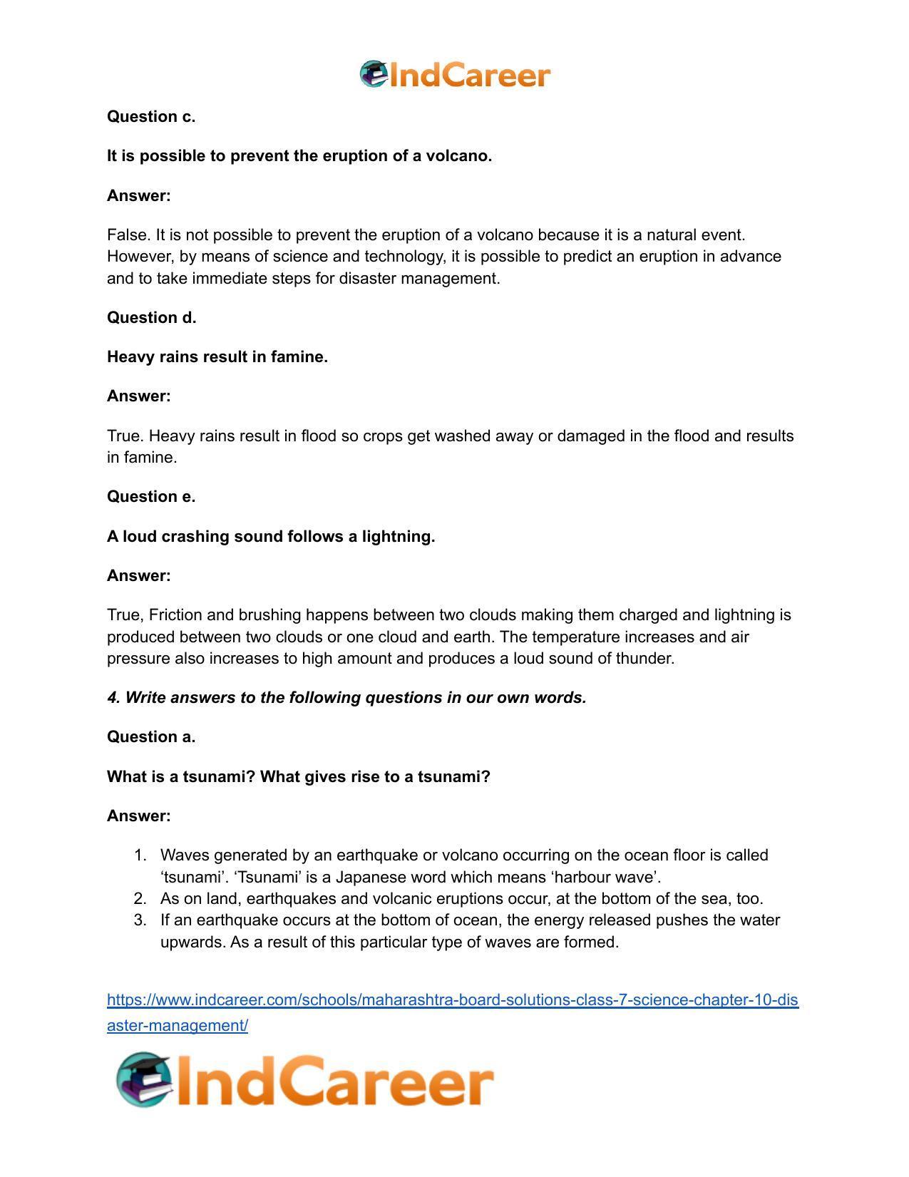Maharashtra Board Solutions Class 7-Science: Chapter 10- Disaster Management - Page 5