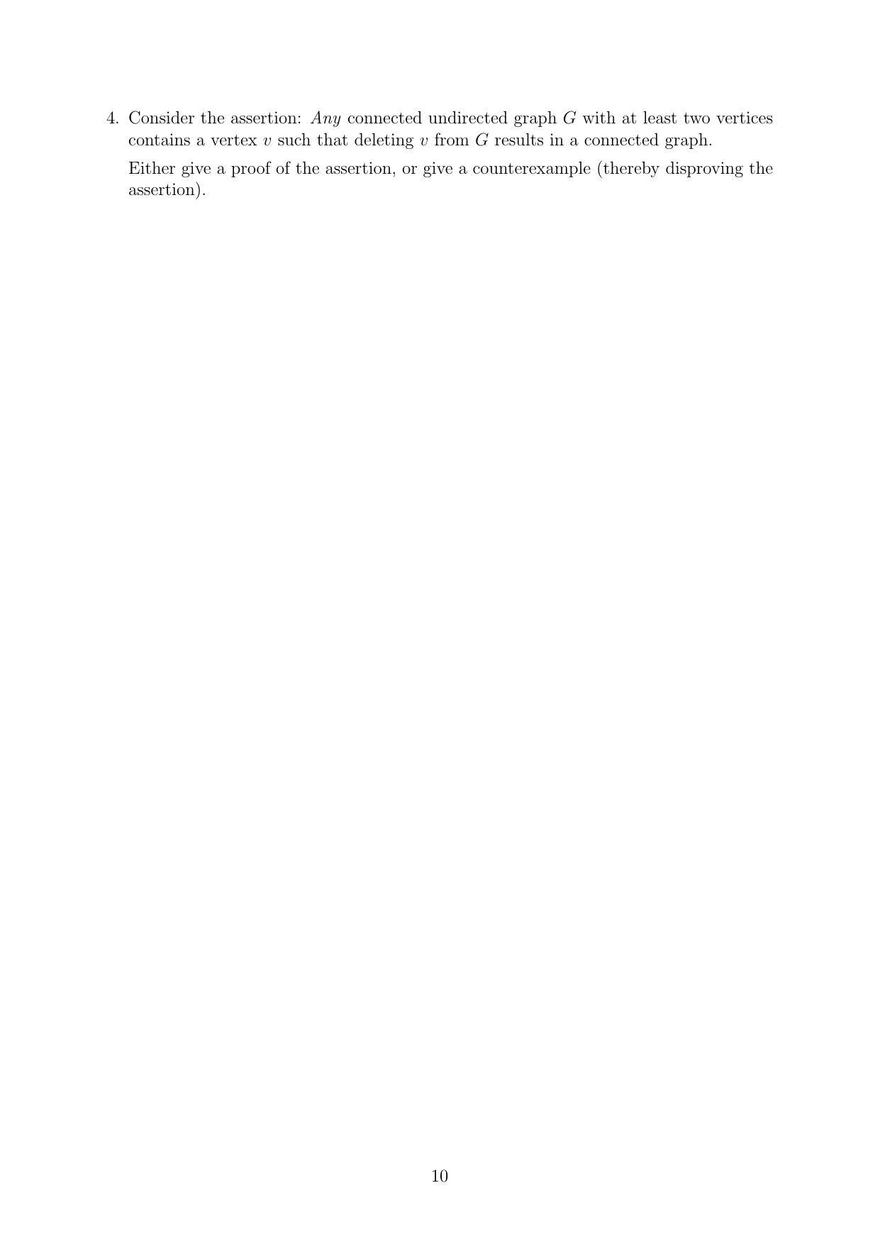 CMI Entrance Exam 2019 Question Paper MSc/PhD Computer Science - Page 10