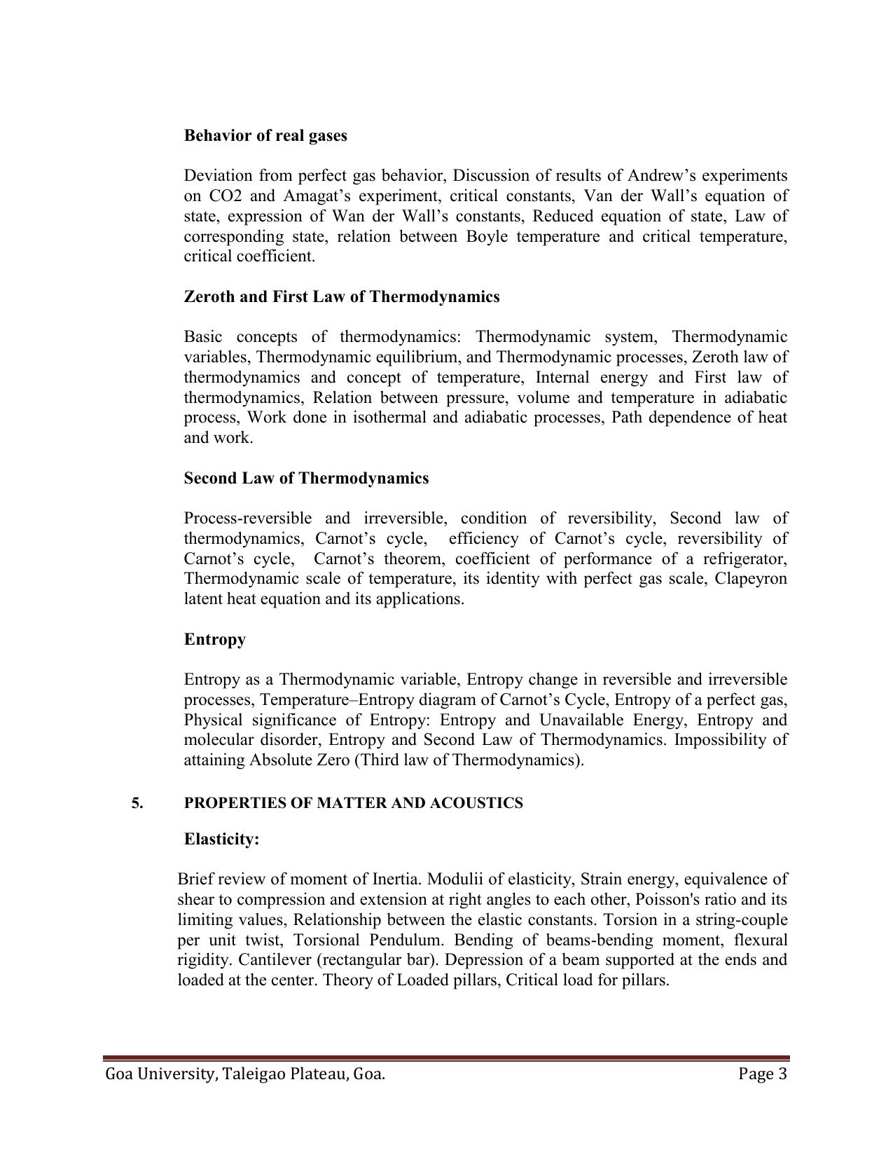 GU ART Physics Syllabus - Page 3
