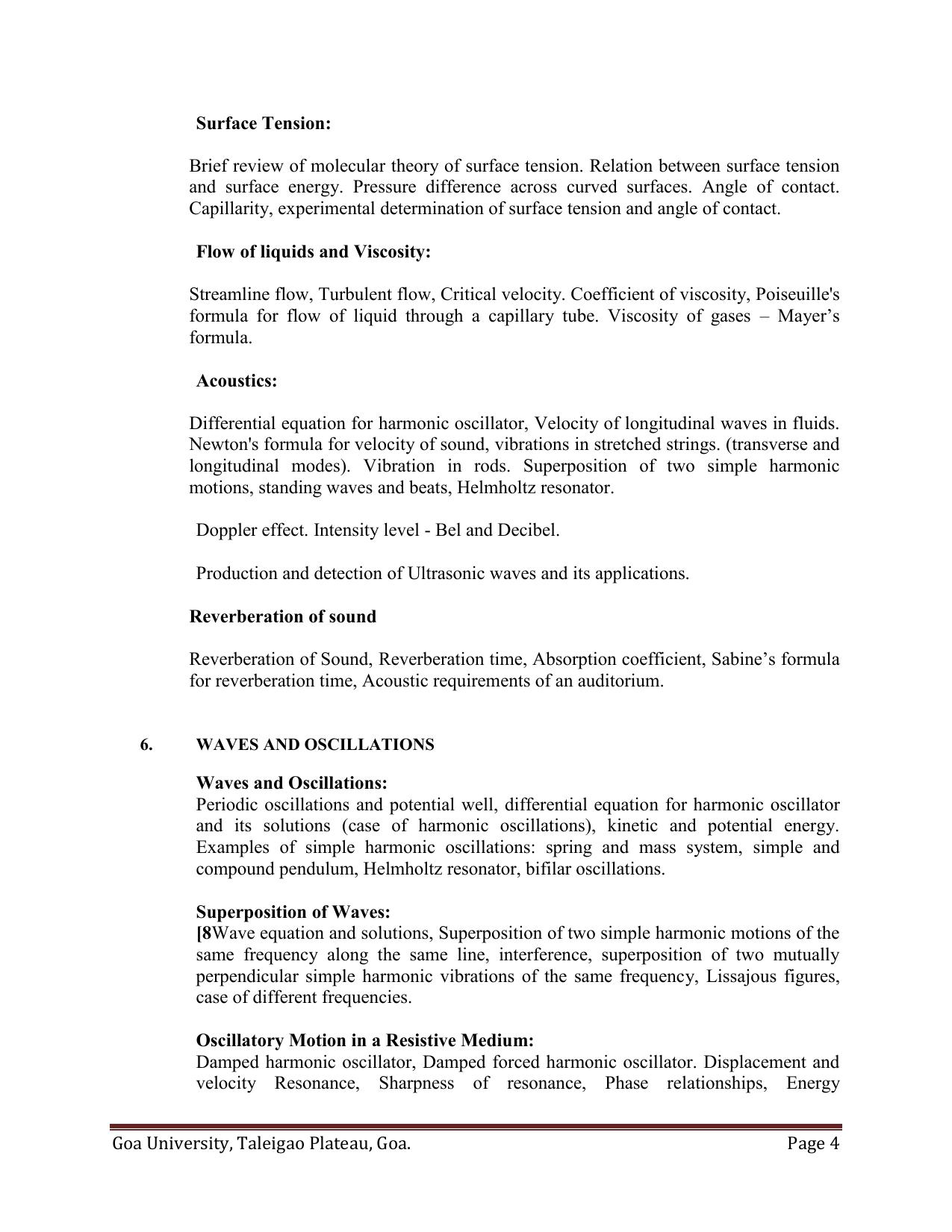 GU ART Physics Syllabus - Page 4