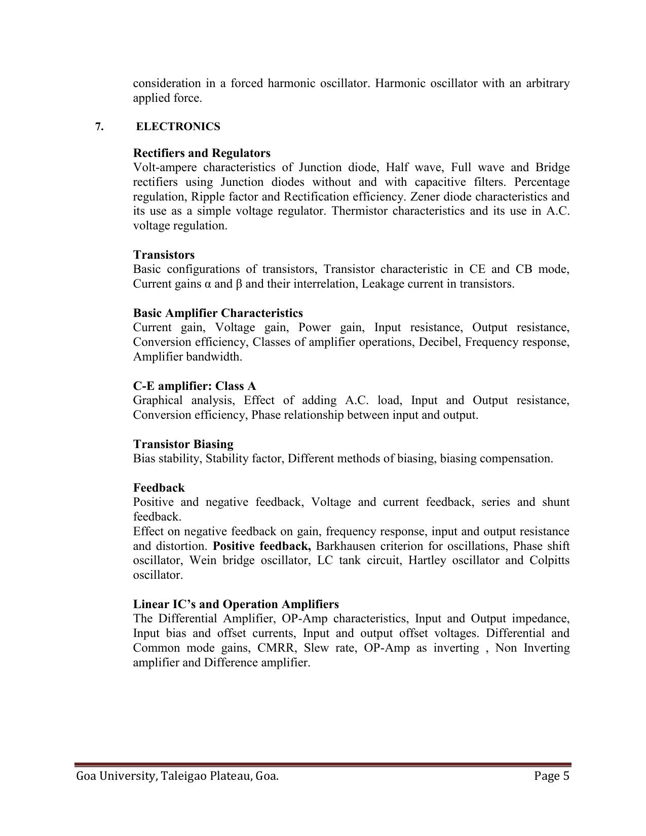 GU ART Physics Syllabus - Page 5