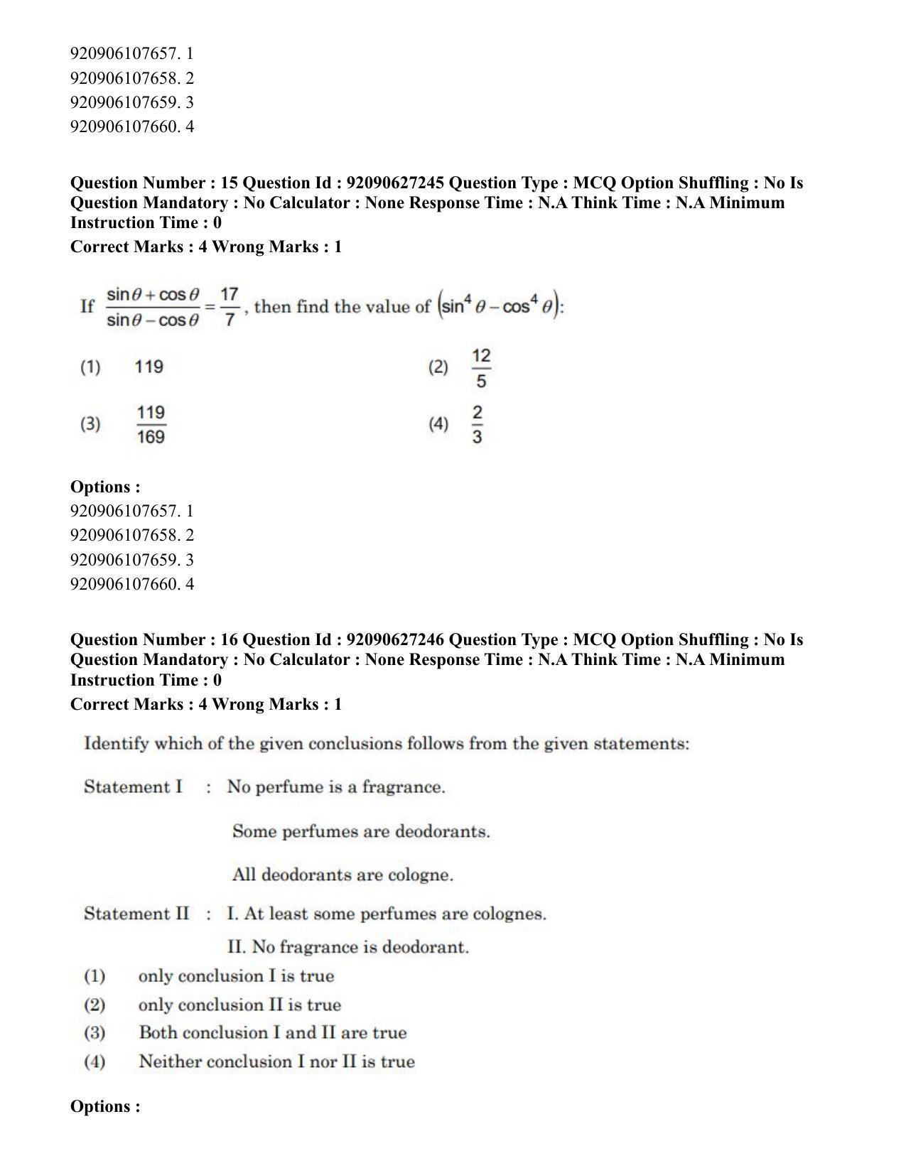 CUET PG 2023: SCQP23 – Pharmacy (Eng) - Shift 3 (26-06-2023) Question Paper - Page 15